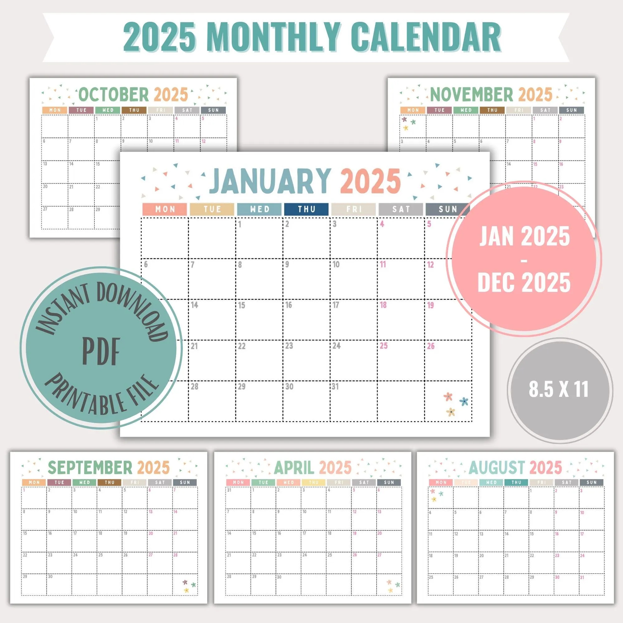 Free Printable Homeschool Calendar 2025 Free Printable Homeschool Calendar 2025