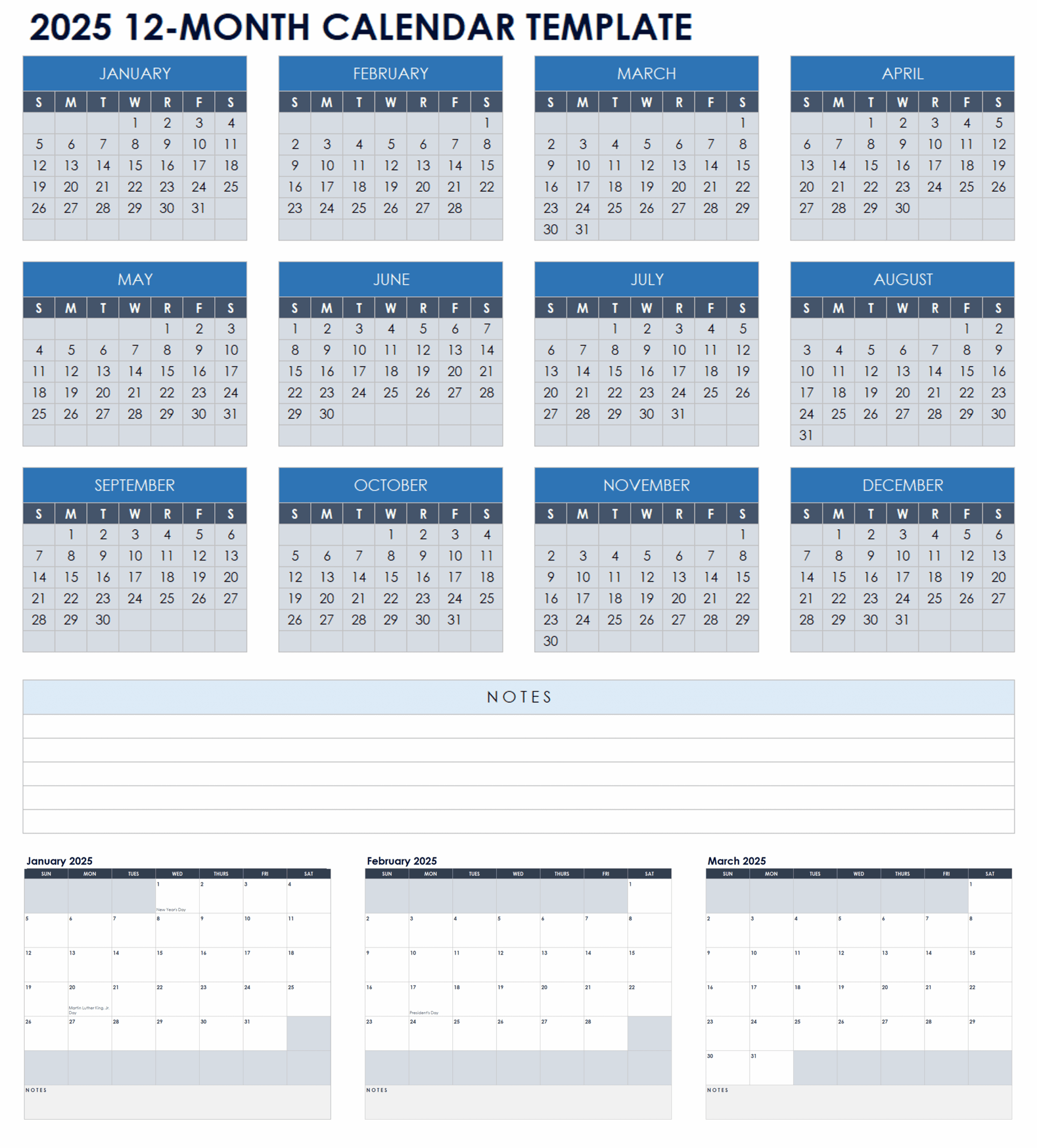 15 Free 2025 Monthly Calendar Templates Smartsheet 15 Free 2025 Monthly Calendar Templates Smartsheet