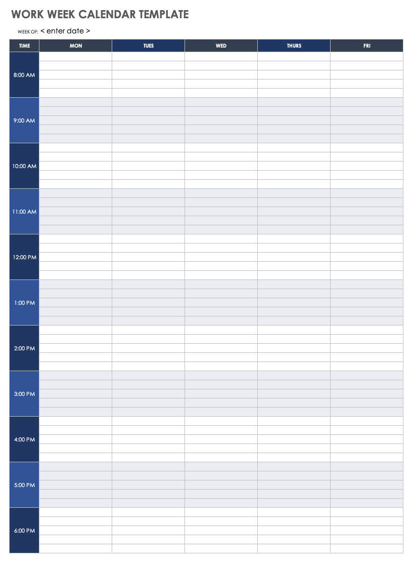 Free Weekly Printable Calendar