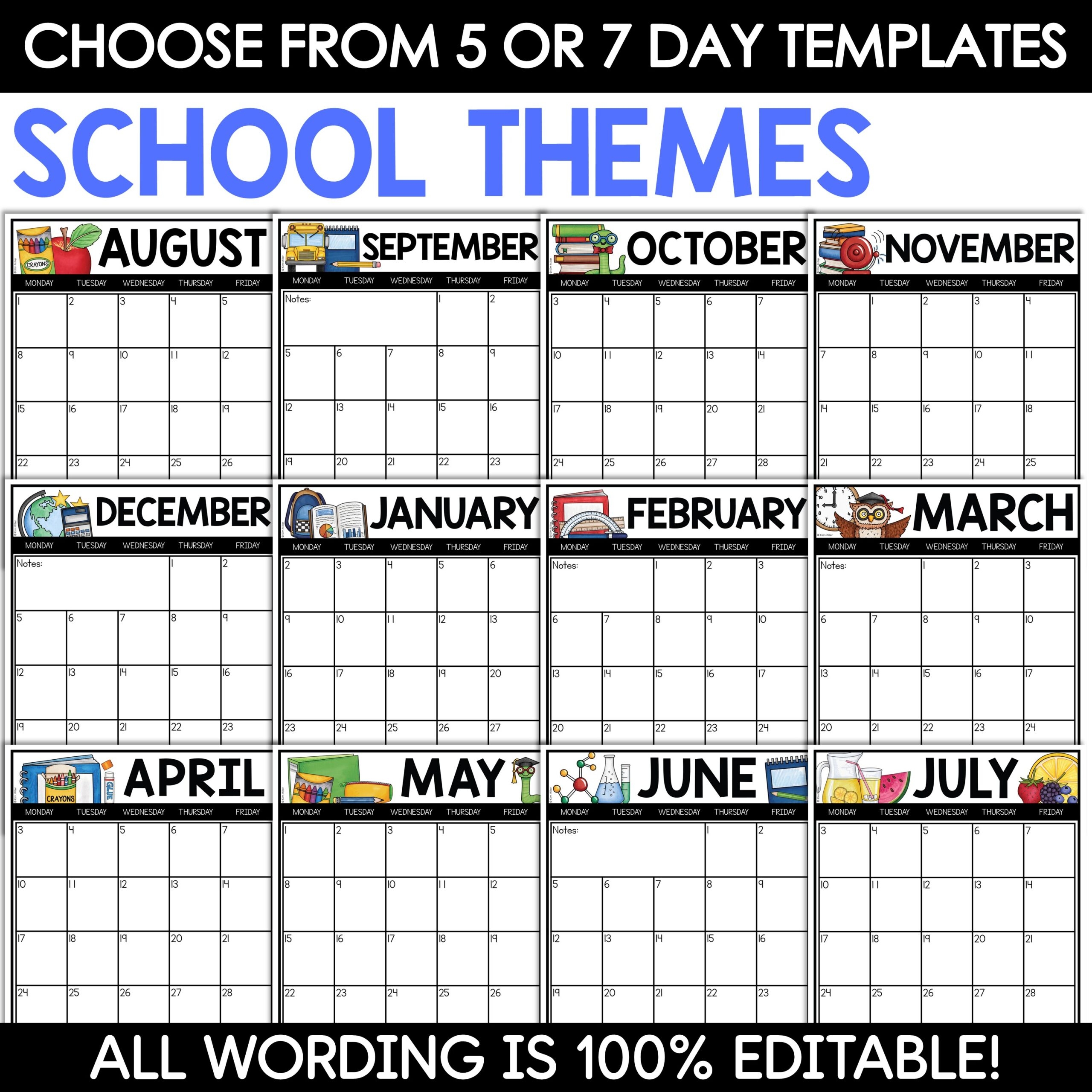 2025 2026 editable monthly calendar templates digital planner stickers with free updates a love of teaching kim miller 2025 2026 editable monthly calendar templates digital planner stickers with free updates a love of teaching kim miller