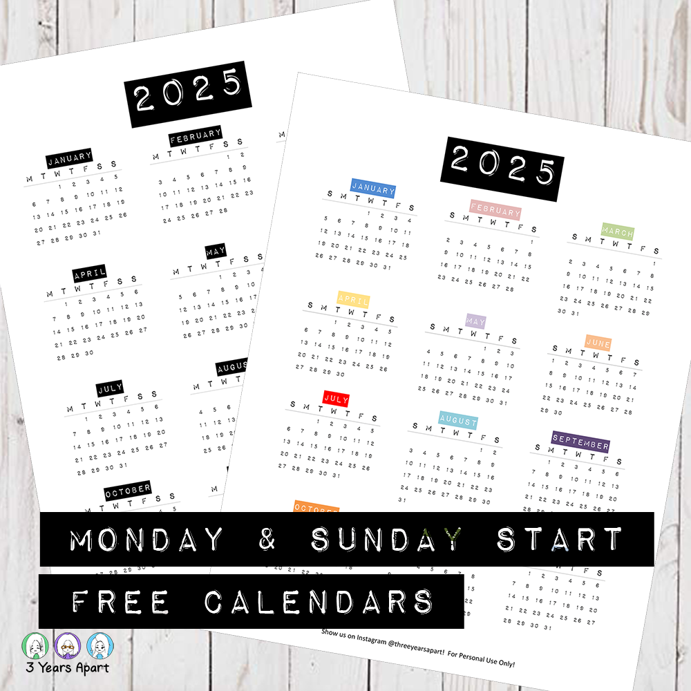 2025 Calendar Free Printable Bullet Journal And Planner Free Download Year at a Glance Future Log 3 Years Apart 2025 Calendar Free Printable Bullet Journal And Planner Free Download Year at a Glance Future Log 3 Years Apart