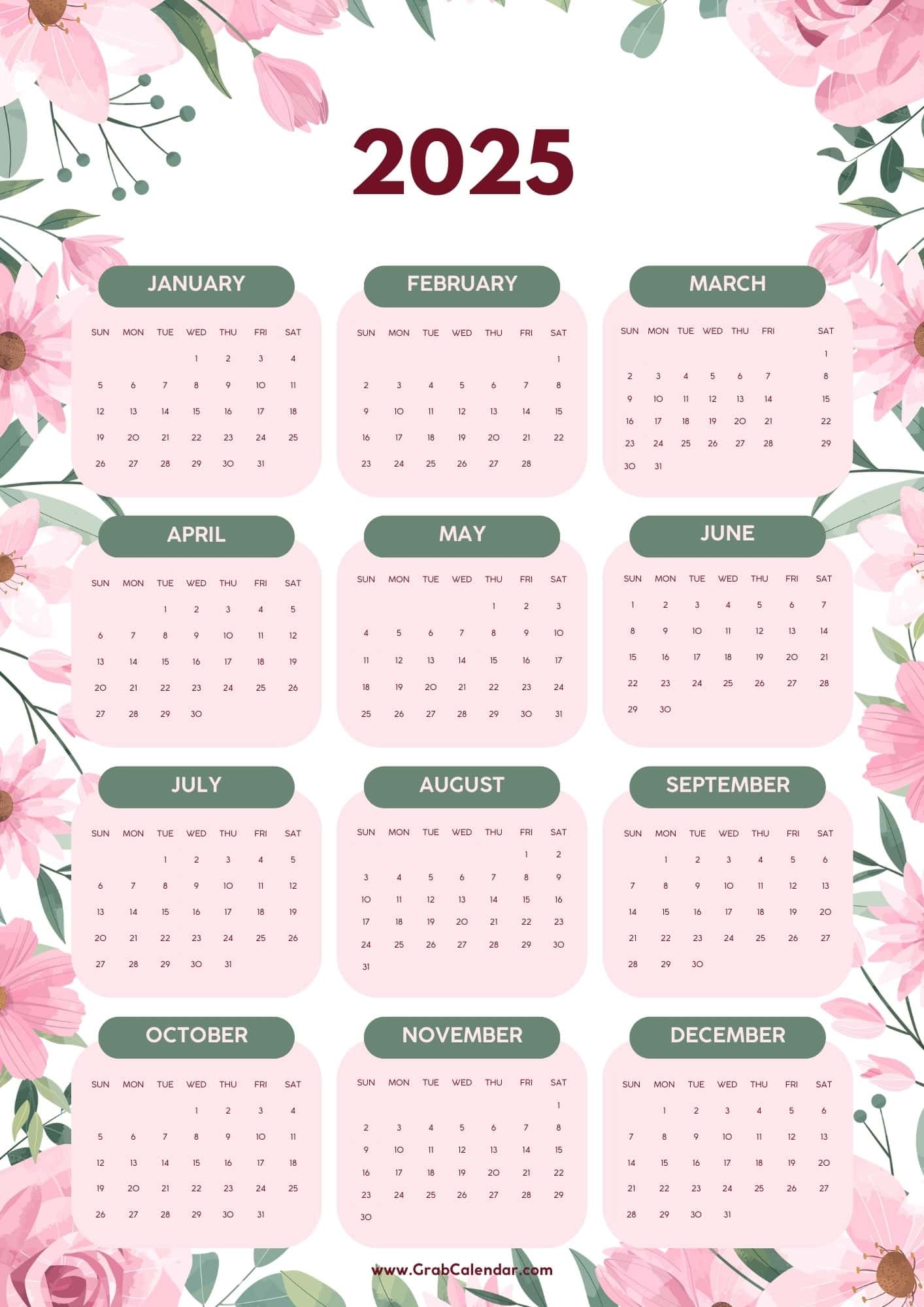 2025 Calendar Grab Calendar 2025 Calendar Grab Calendar