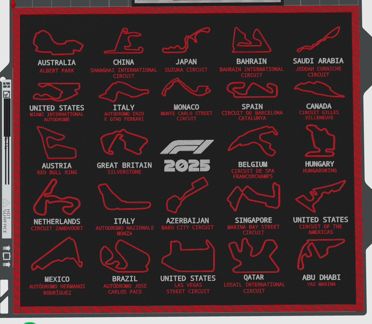 2025 Formula 1 Calendar By Tridimprints MakerWorld Download Free 3D Models 2025 Formula 1 Calendar By Tridimprints MakerWorld Download Free 3D Models
