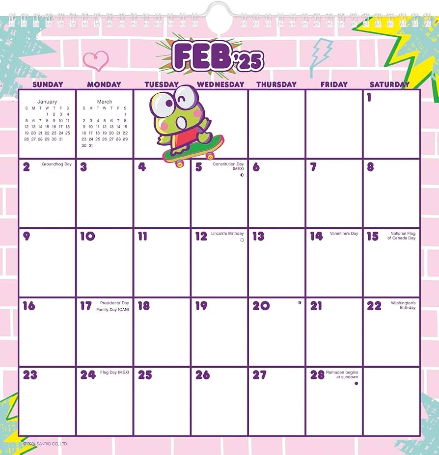 2025 Hello Kitty Friends Spiral Wall Calendar Trends International Amazon de B cher