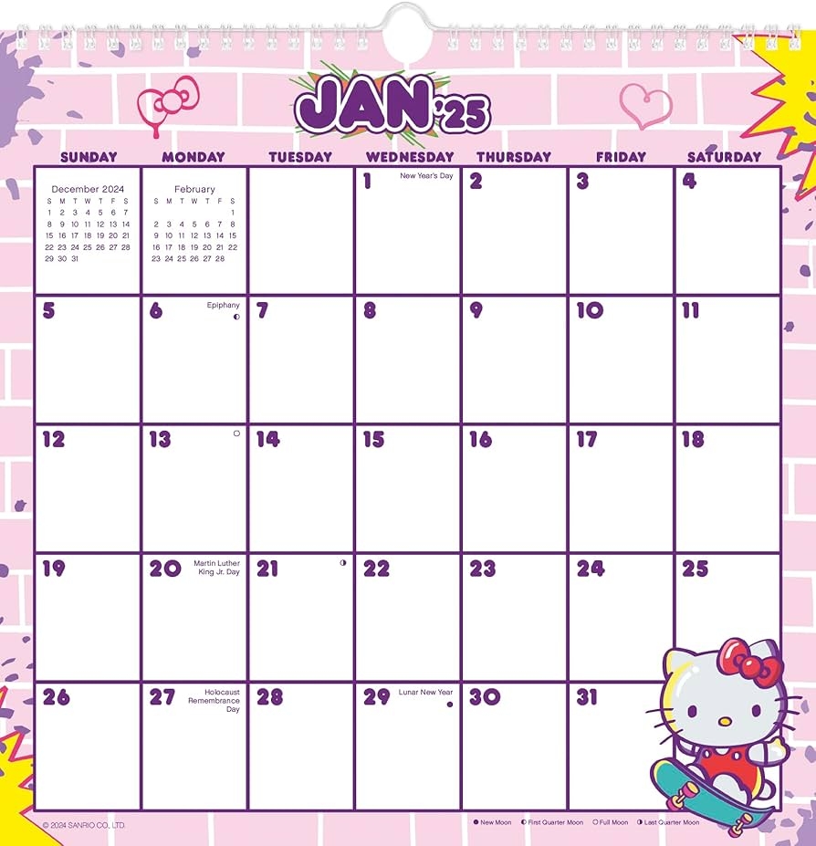 2025 Hello Kitty Friends Spiral Wall Calendar Trends International Amazon de B cher