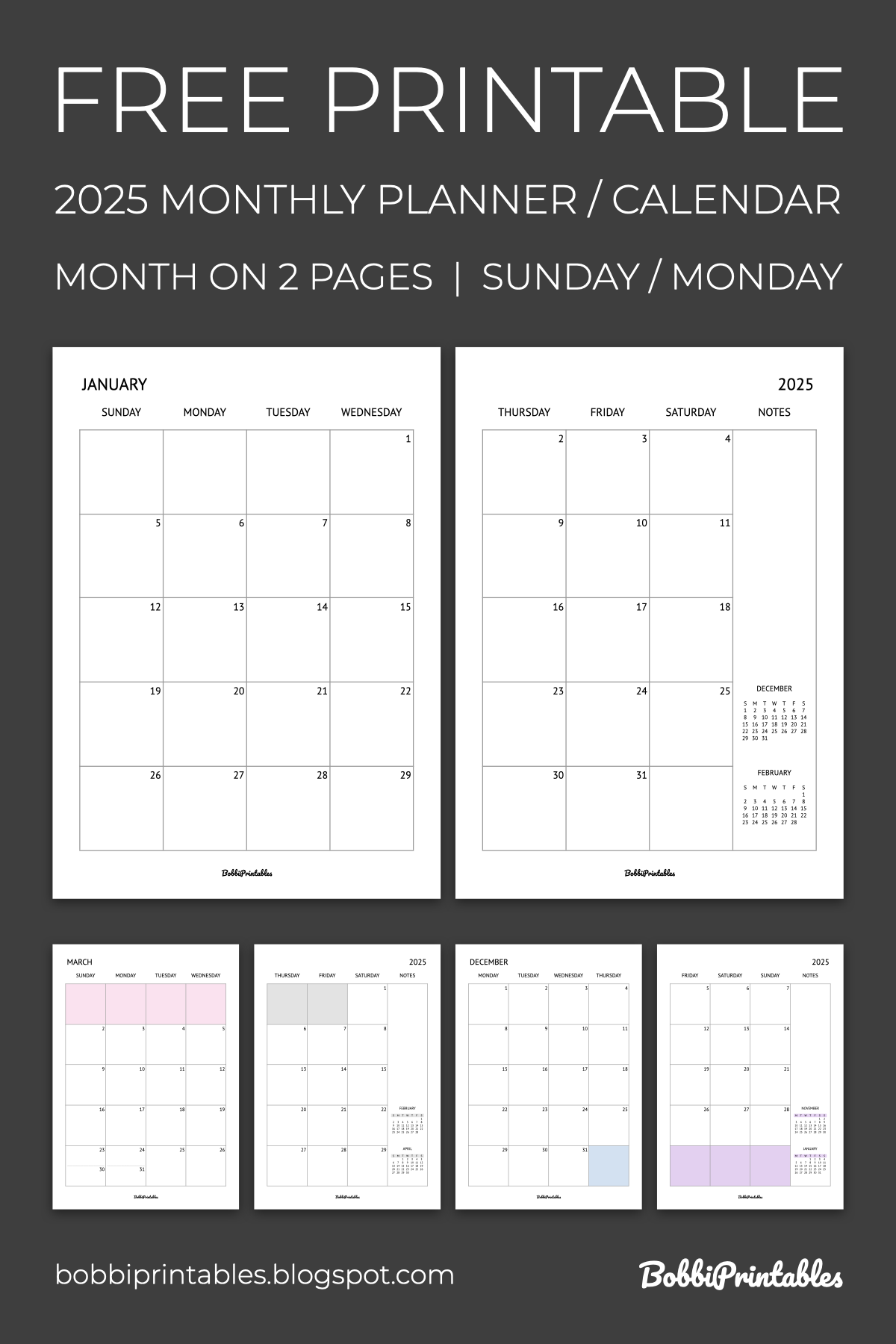 Printable Calendar Planner 2025