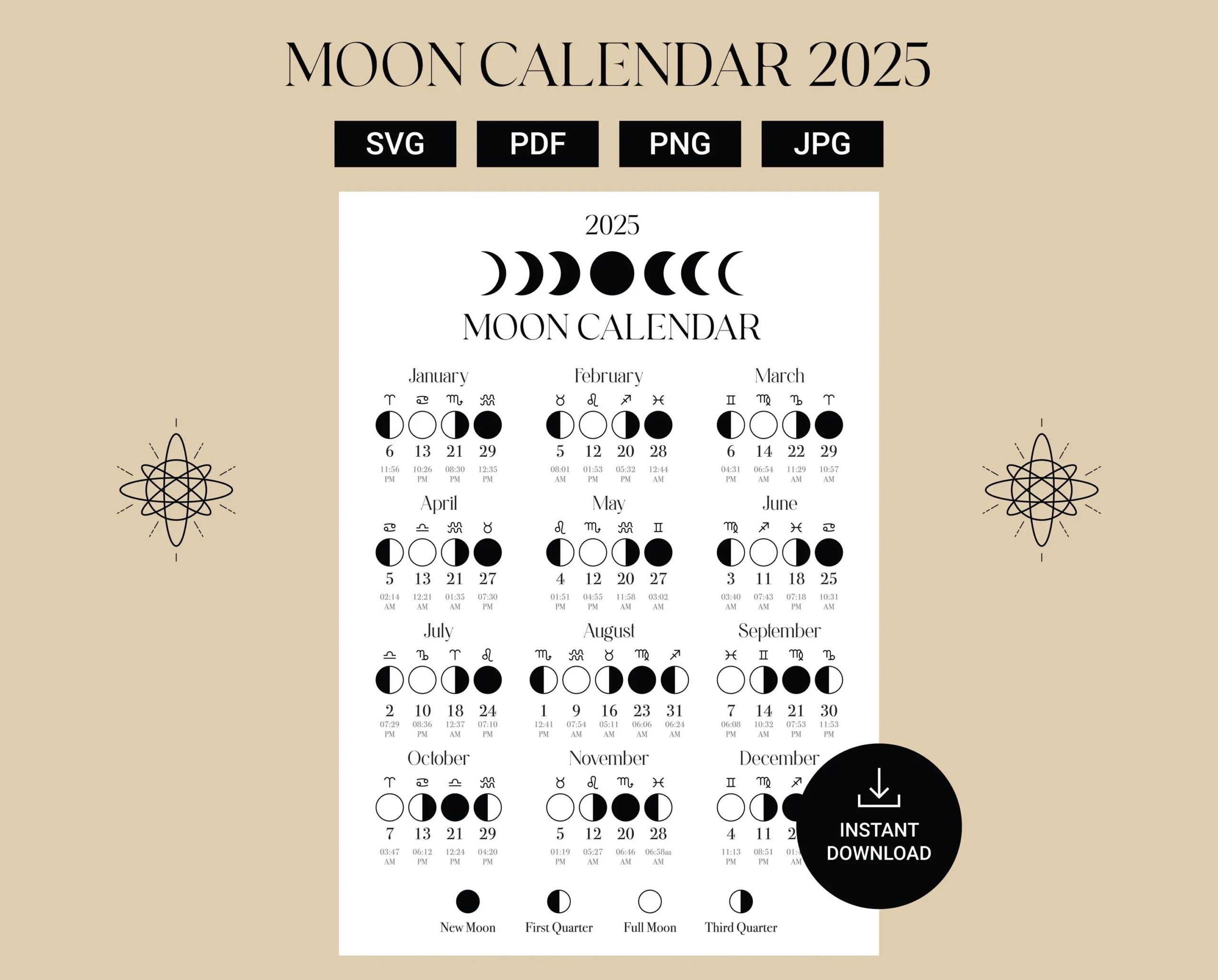2025 Moon Calendar Moon Phase Calendar Lunar Calendar 2025 Lunar Calendar 2025 Calendar Moon Cycle Moon Phase Planner Etsy 2025 Moon Calendar Moon Phase Calendar Lunar Calendar 2025 Lunar Calendar 2025 Calendar Moon Cycle Moon Phase Planner Etsy