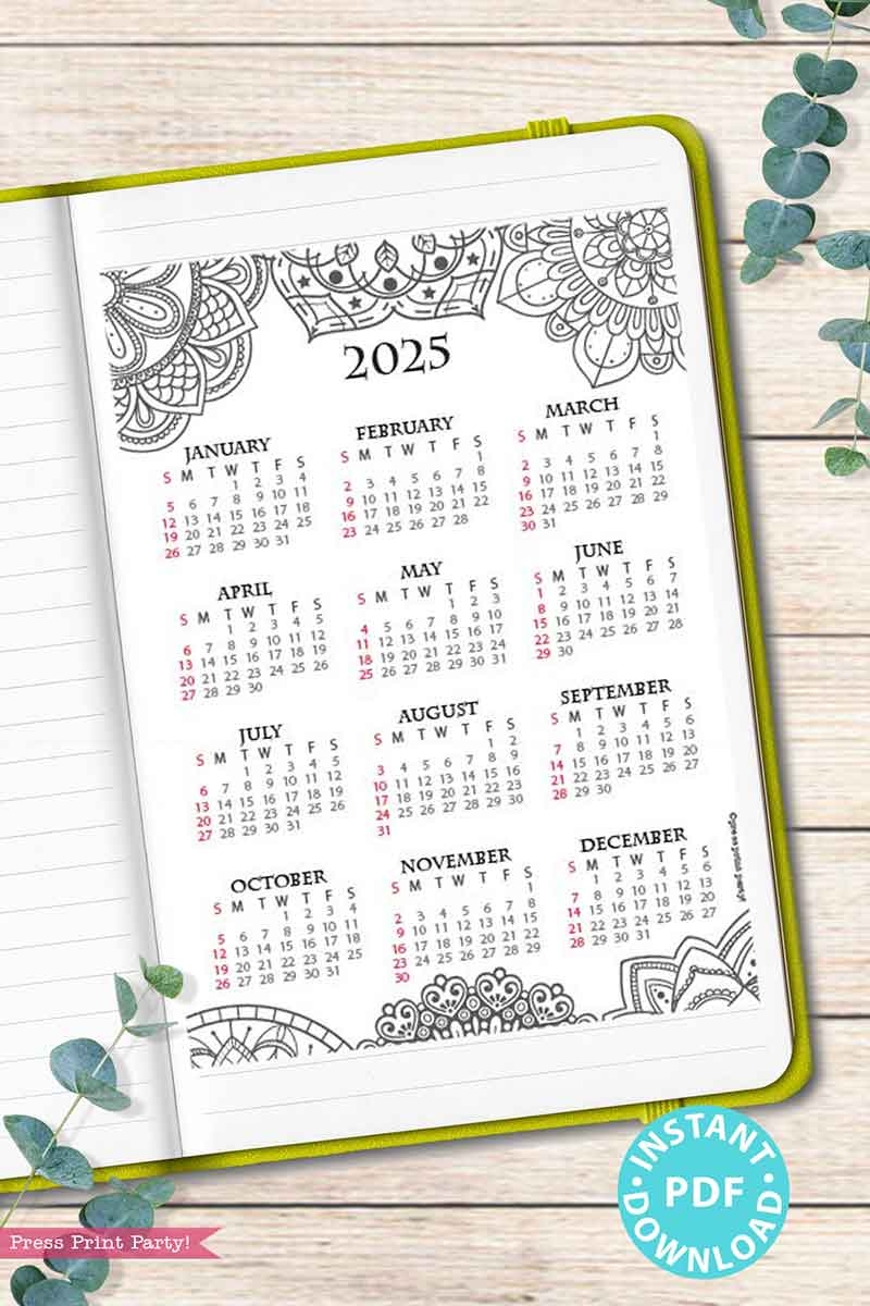 2025 Printable Calendar One Page