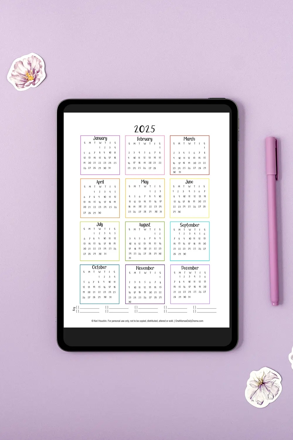 Annual Printable Calendar 2025 Annual Printable Calendar 2025