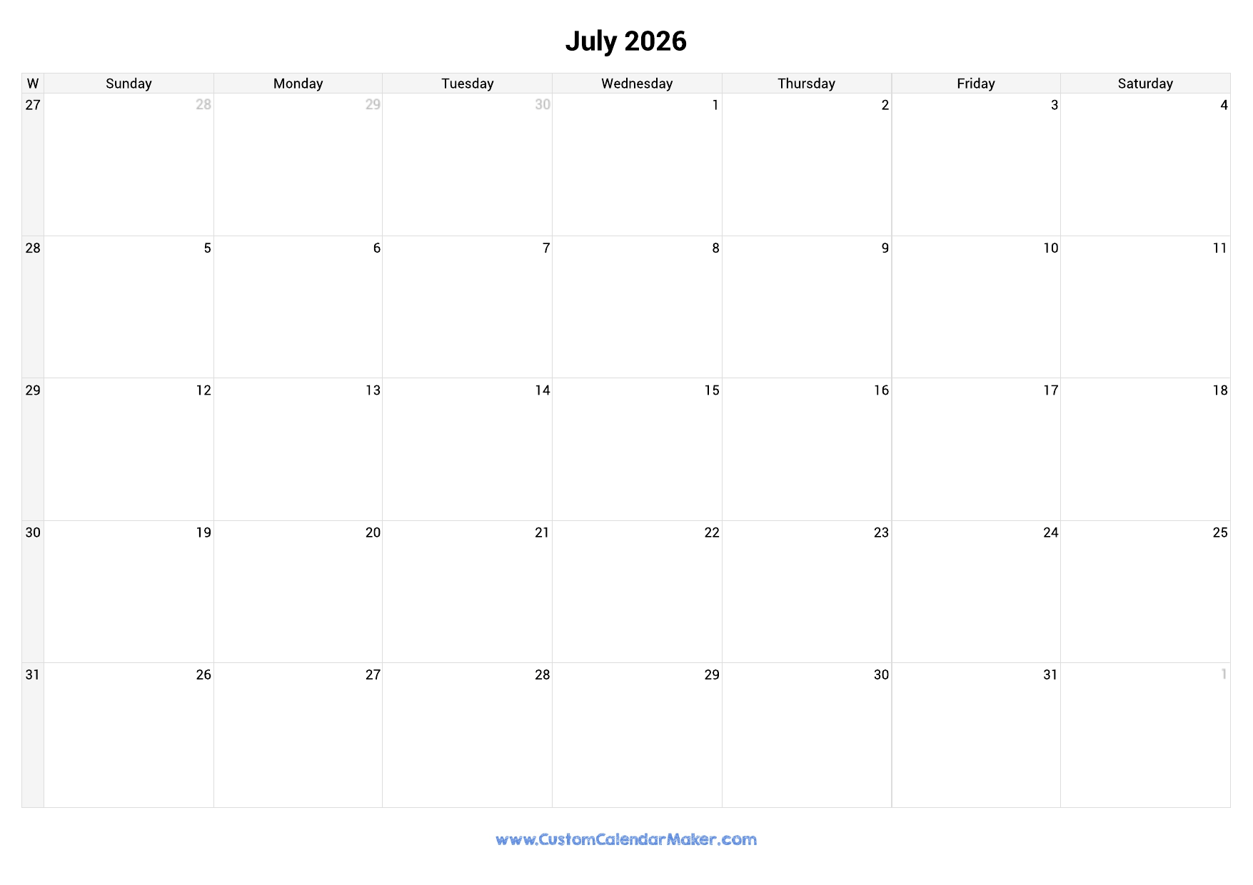 2026 Calendar With Week Numbers Custom Calendar Maker 2026 Calendar With Week Numbers Custom Calendar Maker