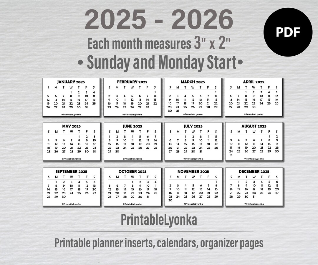 Printable 2 Inch By 2 Inch 2025 Calendars Printable 2 Inch By 2 Inch 2025 Calendars