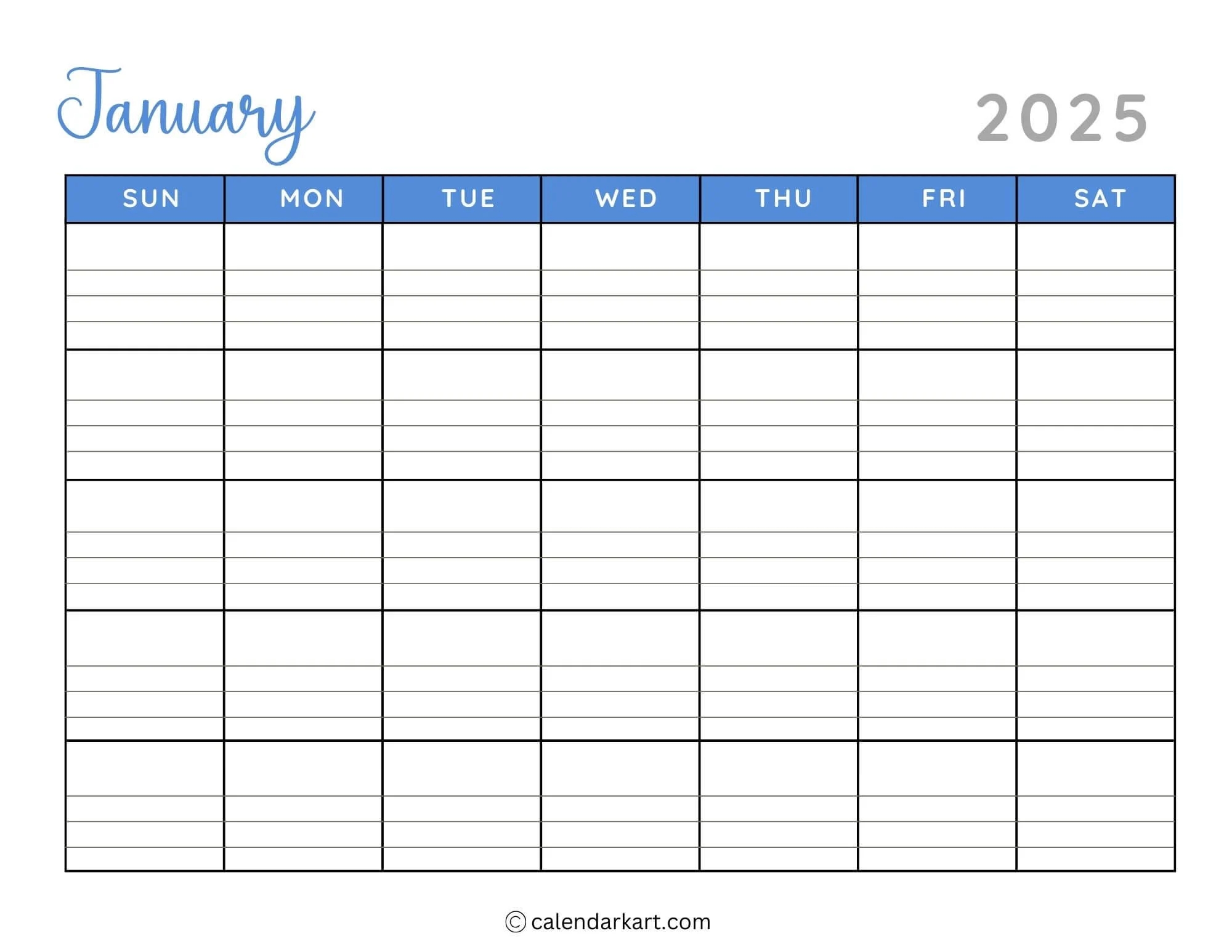 Pdf Calendar 2025 Printable Free
