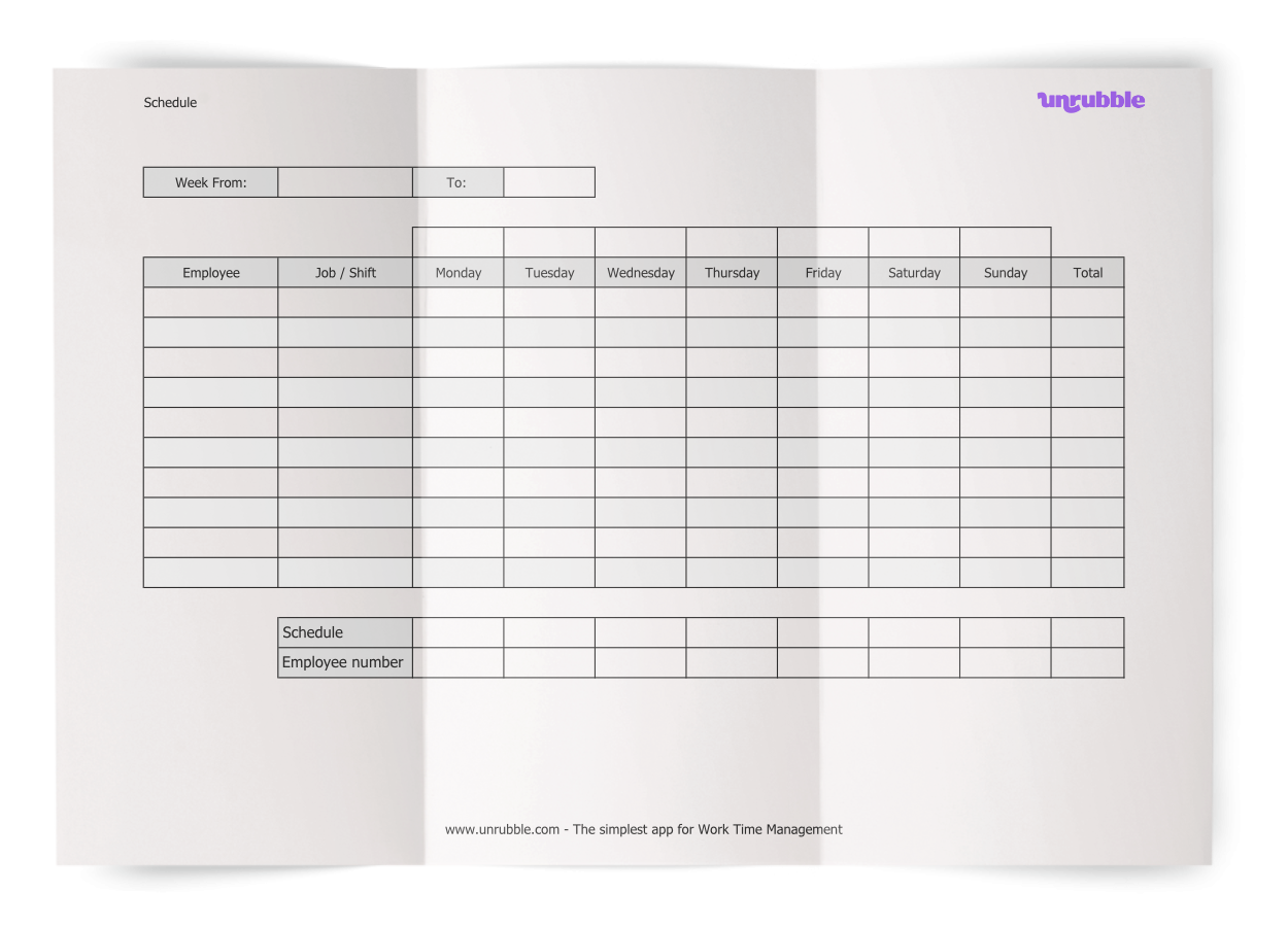 Access A Free Employee Schedule Template Unrubble Templates
