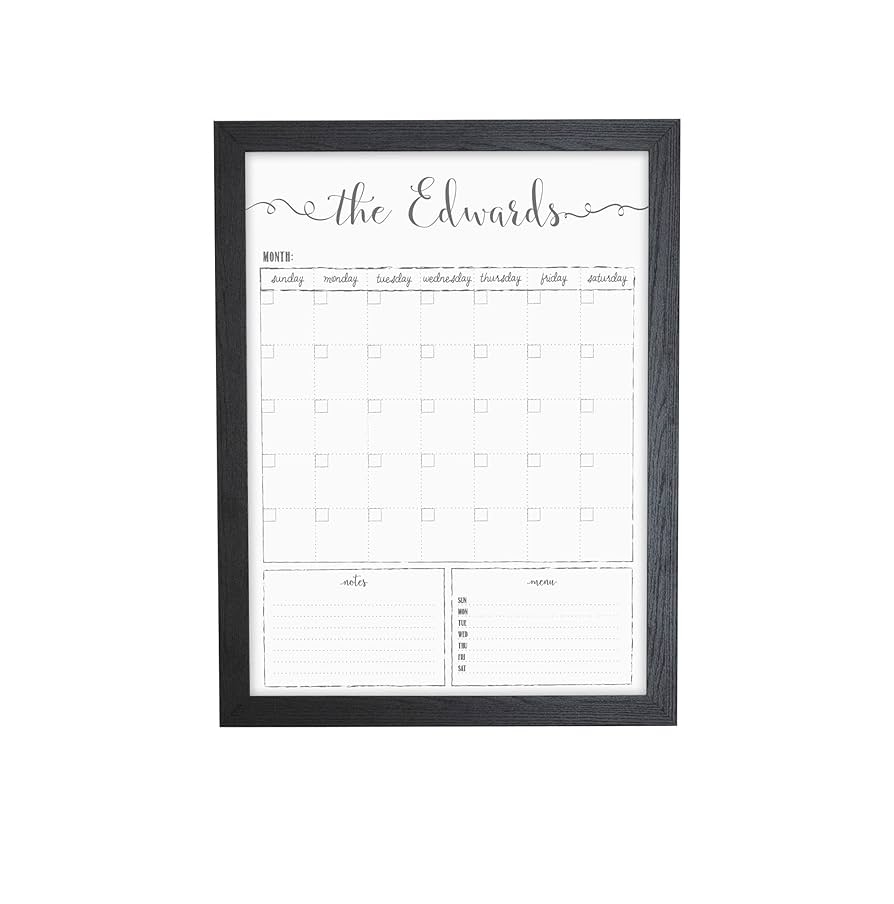 Dry Erase Calendar Printable