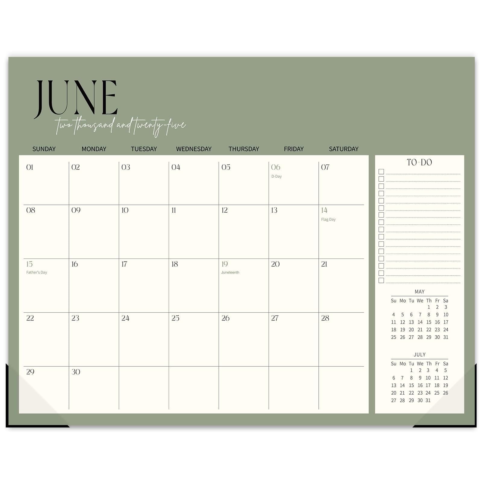 Printable Desk Calendar 2025 Free