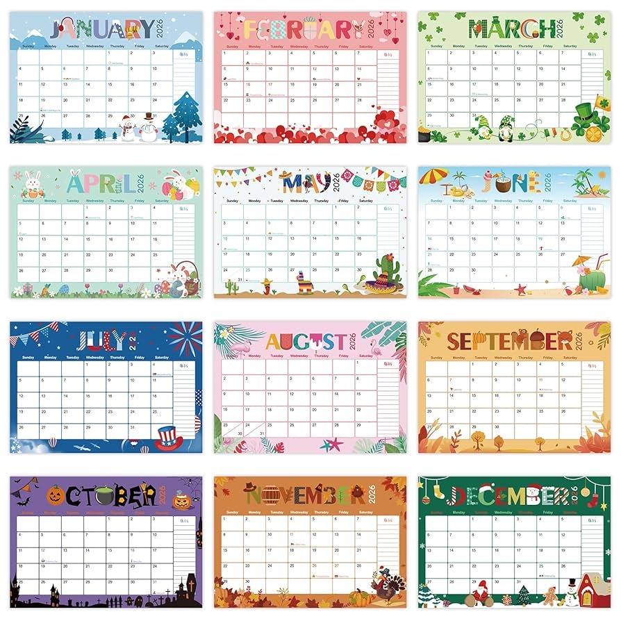 Amazon GuassLee Desk Calendar 2025 2026 Colorful Desk Calendar From Sep 2025 Mar 2027 17 X 11 5 Inches 19 Monthly Calendar With Hanging Rope Notes And Large Ruled Blocks For Home School Office Office Products