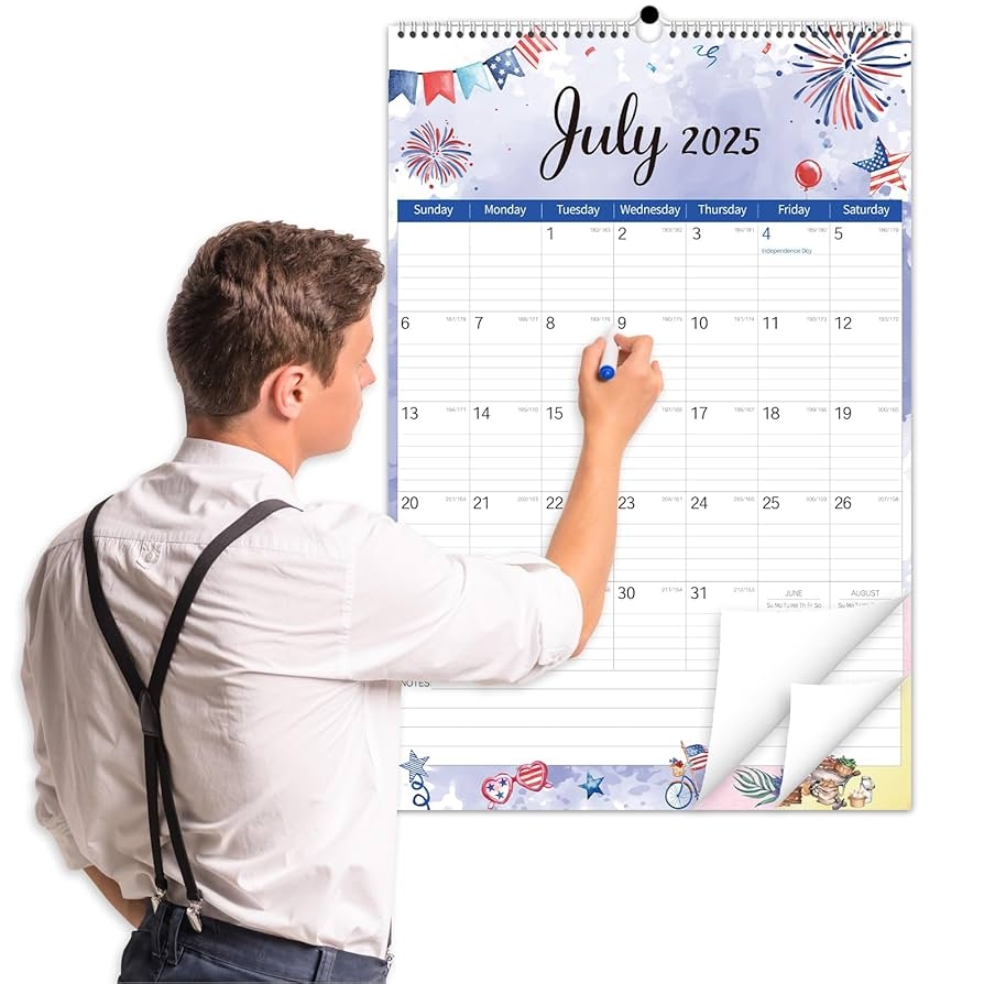 Amazon GuassLee Extra Large Wall Calendar 2025 2026 20 x 30 Big Vertical Wall Calendar 2025 Jun 2025 To Dec 2026 19 Month Hanging Planner Wall With Julian Date For Office Home School Organizing Office Products