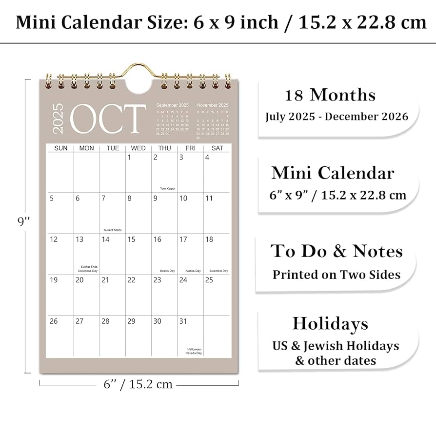 2025 Mini Calendar Printable Free