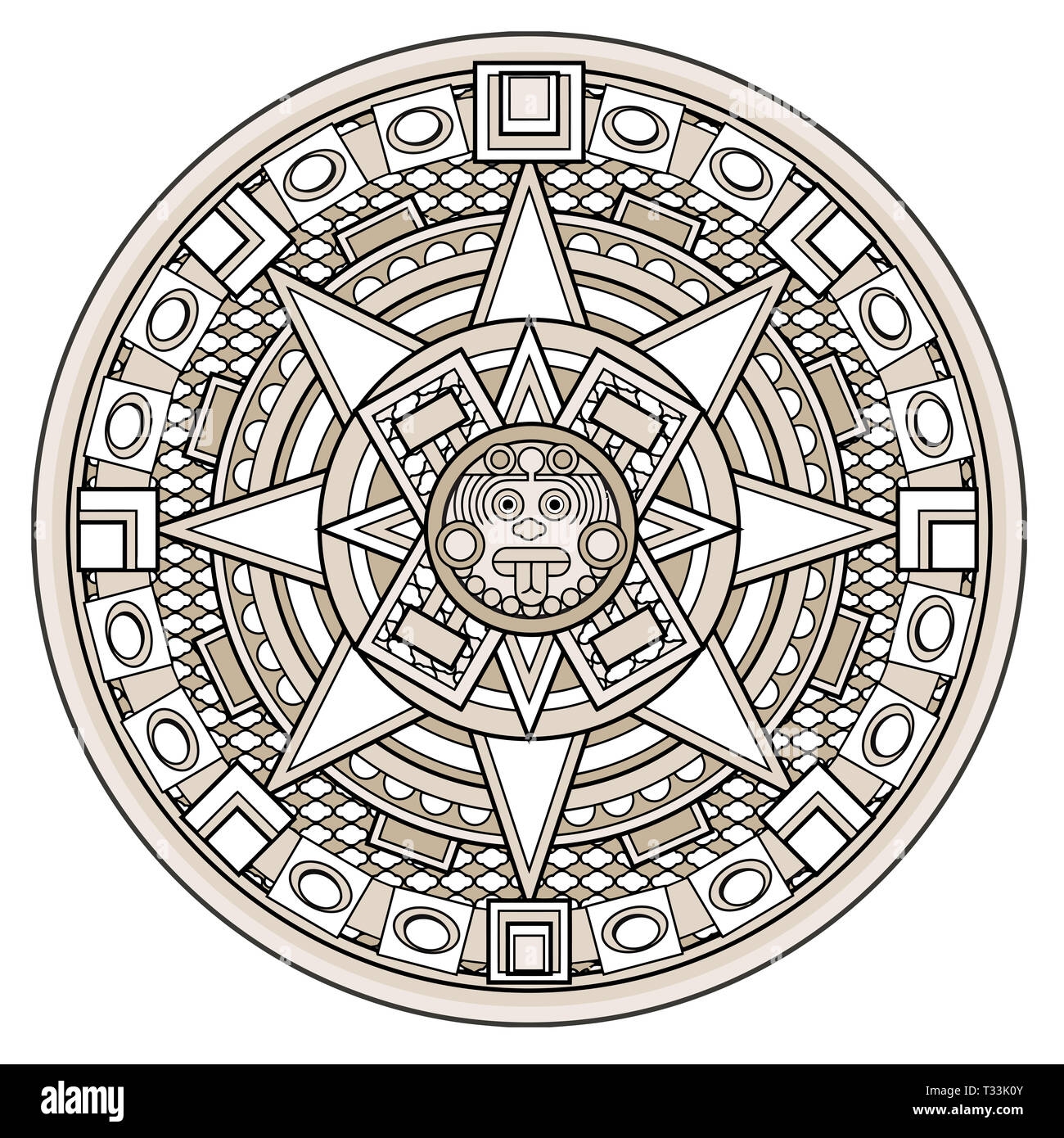 Ancient Stone Maya Civilization Aztec Calendar Astronomy Tribal Illustration Stock Photo Alamy Ancient Stone Maya Civilization Aztec Calendar Astronomy Tribal Illustration Stock Photo Alamy