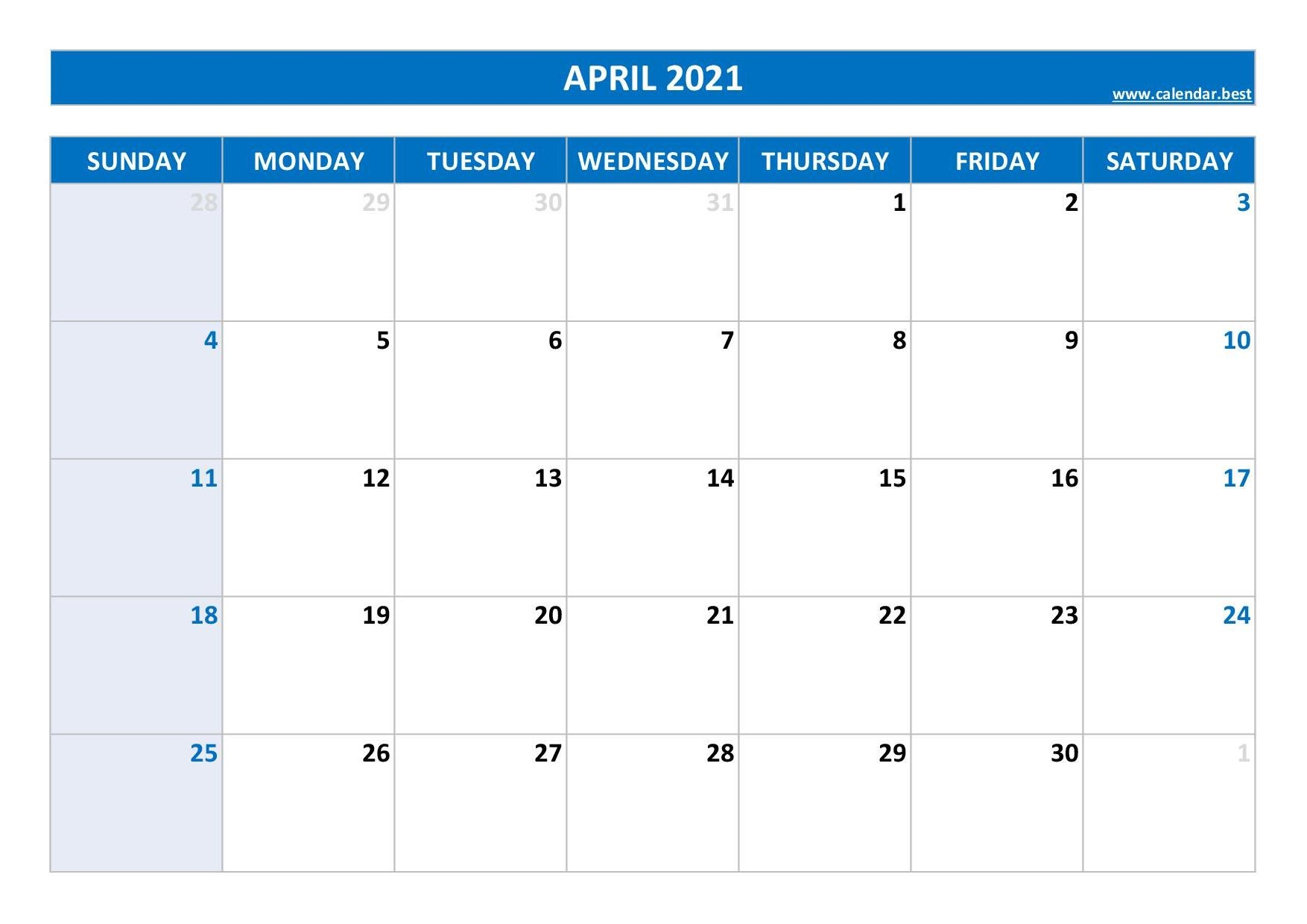 april 2021 calendar calendar best