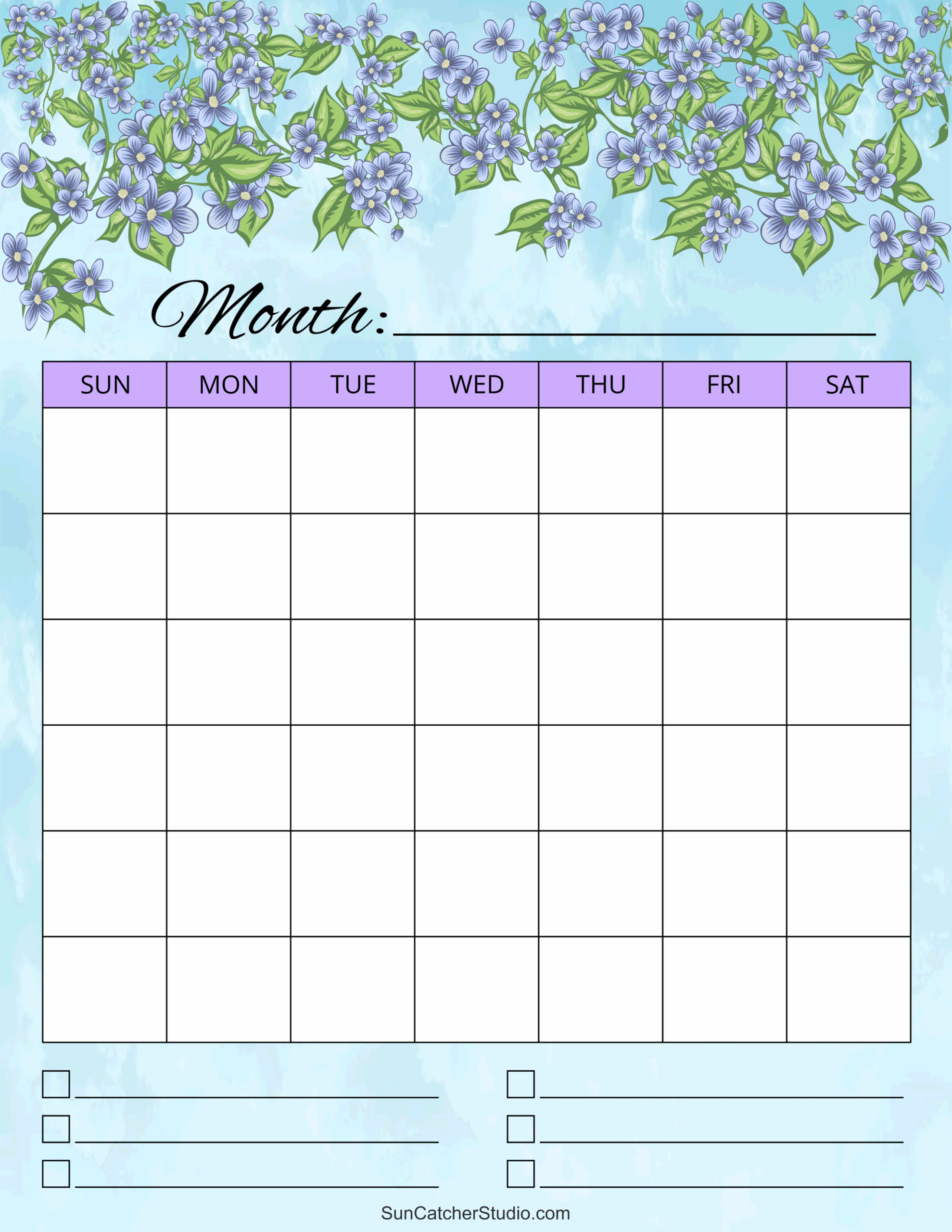 blank calendar templates monthly weekly free printables monograms design tools patterns diy projects