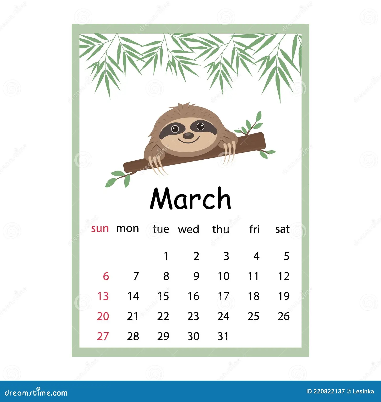 Sloth Calendar 2025 Printable Sloth Calendar 2025 Printable