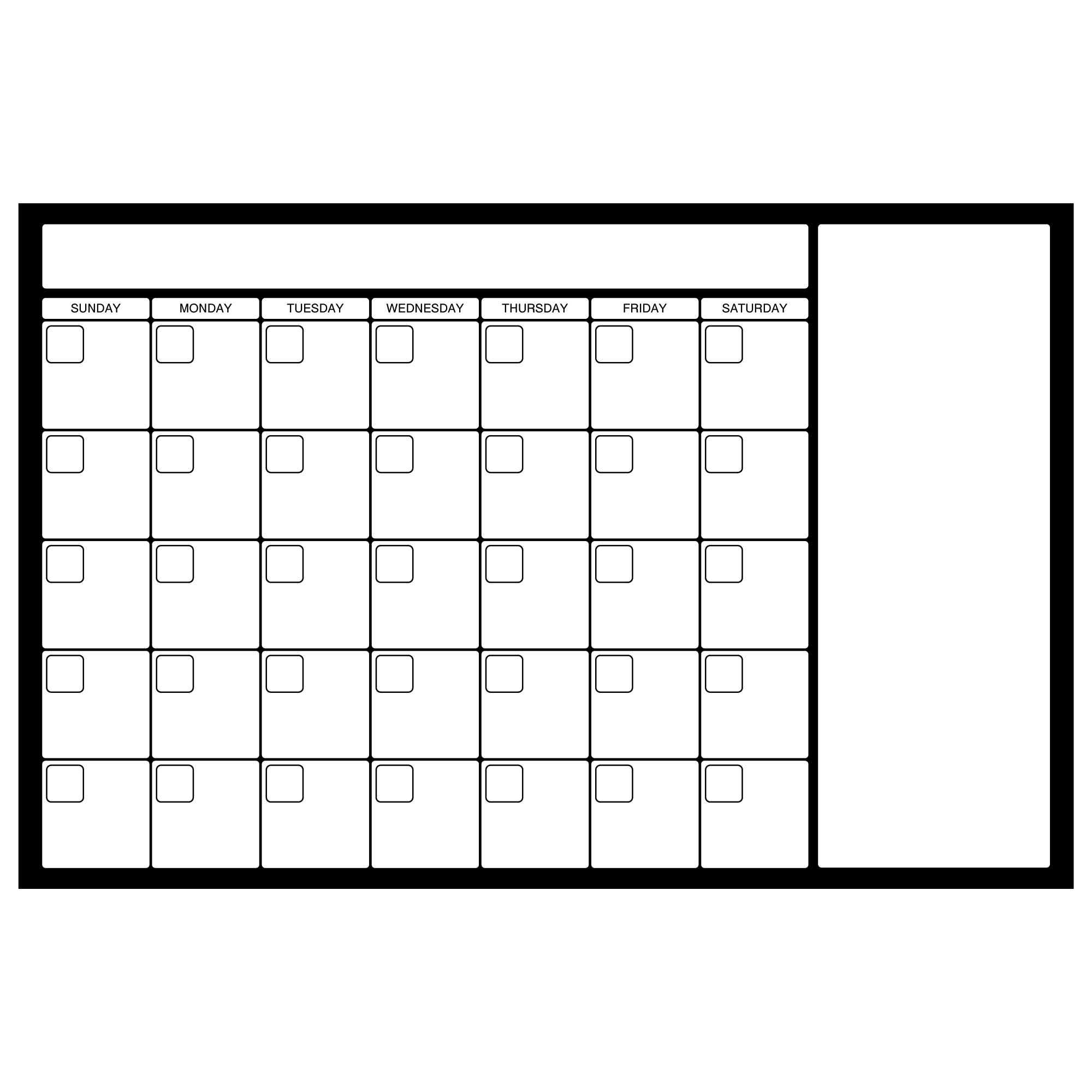 Blank Continuous 2025 Monthly Calendar Printable