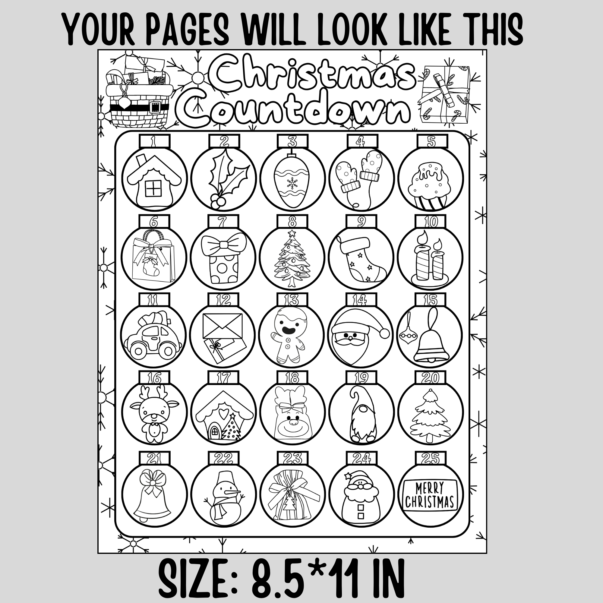 Countdown To Christmas Calendar For Children Printable Countdown To Christmas Calendar For Children Printable
