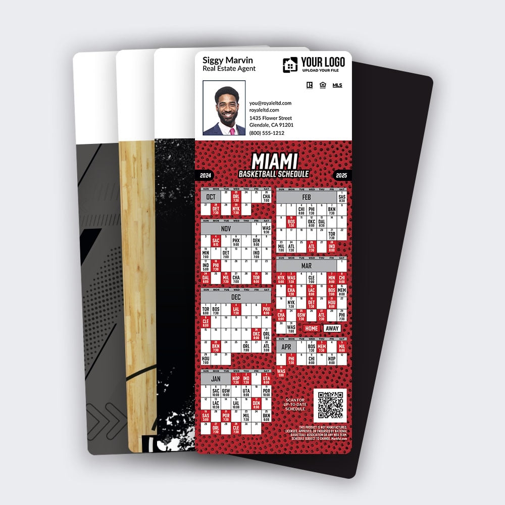 Custom Basketball Schedule Magnets For Marketing NBA