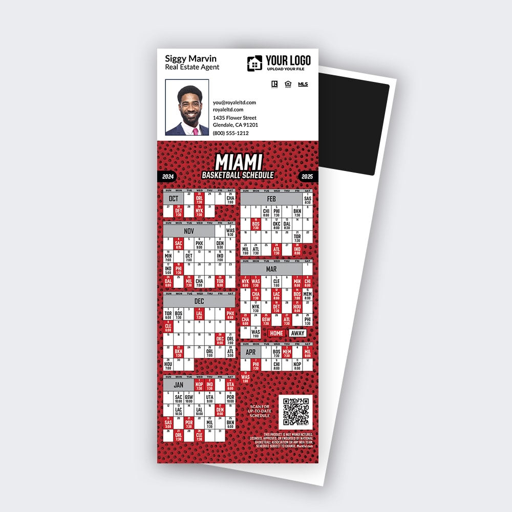 Custom NBA Basketball Schedule Magnets For Promotions Markful