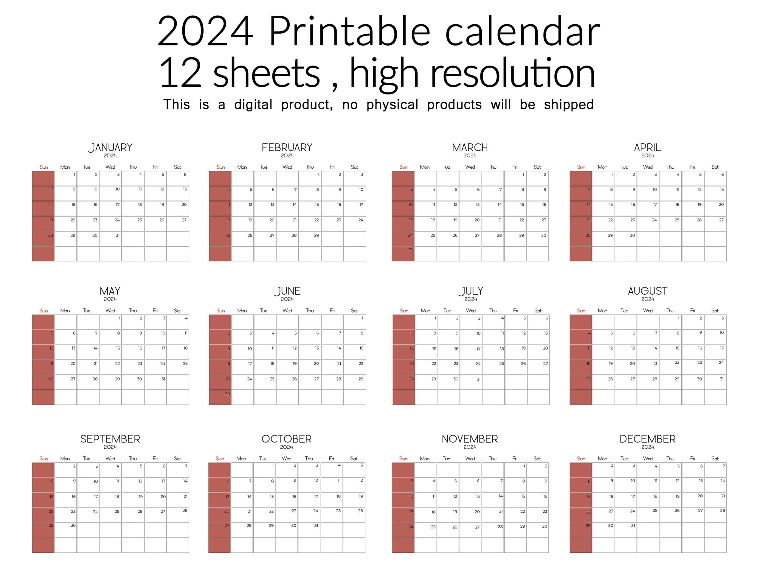 Cute 2024 Calendar Printable Month At A Glance Planner Appointment Schedule Template 12 Month Calendar 2024 Monthly Calendar Etsy Cute 2024 Calendar Printable Month At A Glance Planner Appointment Schedule Template 12 Month Calendar 2024 Monthly Calendar Etsy