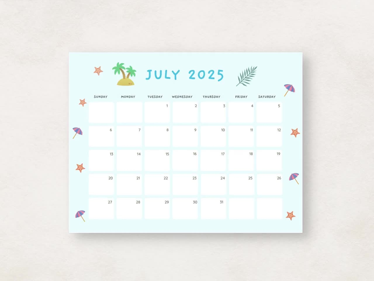 Cute 2025 Calendar Printable Monthly Calendar 2025 2025 Planner Monthly Planner 2025 Aesthetic Calendar Editable Calendar Etsy