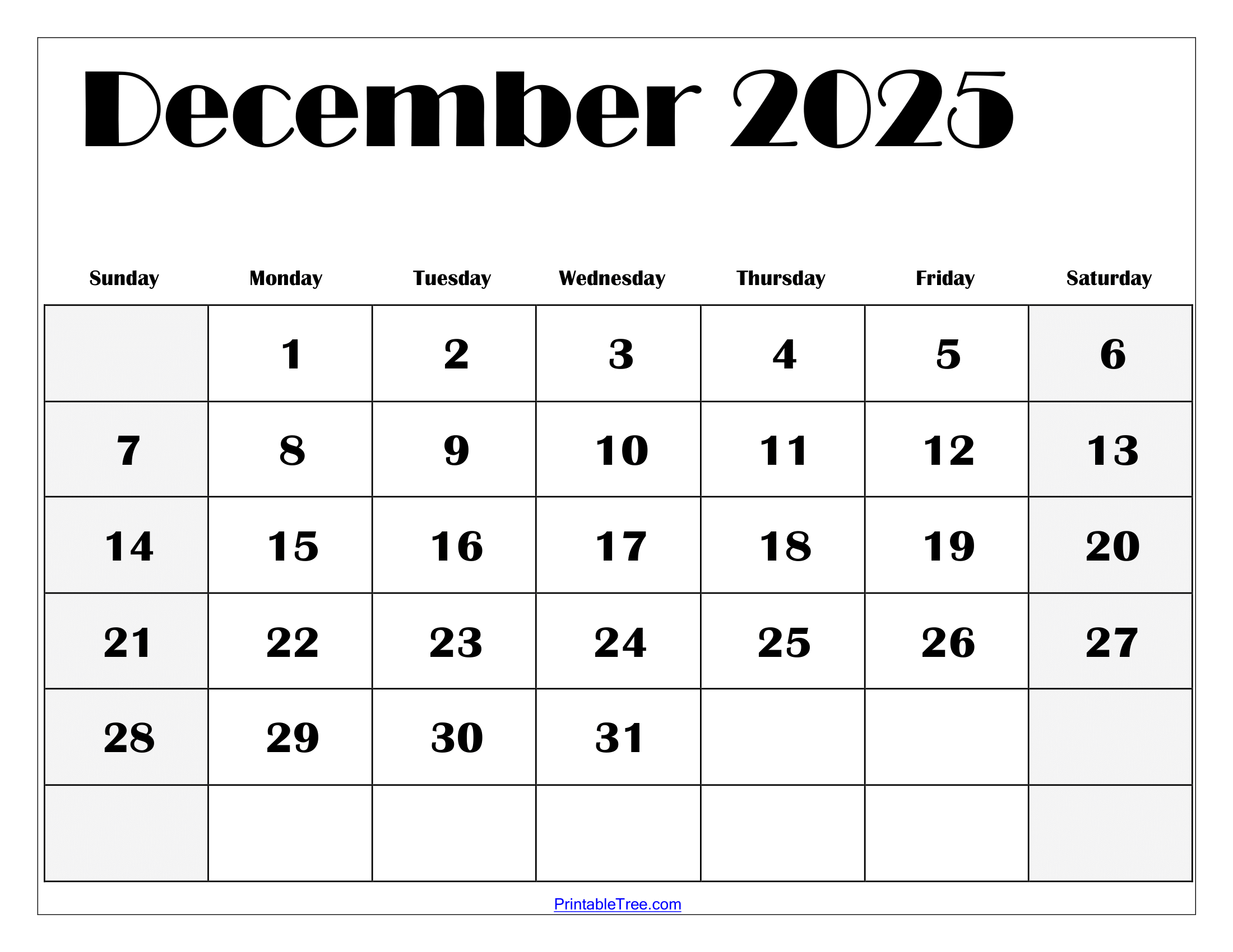 December Christmas Calendar 2025 Printable December Christmas Calendar 2025 Printable