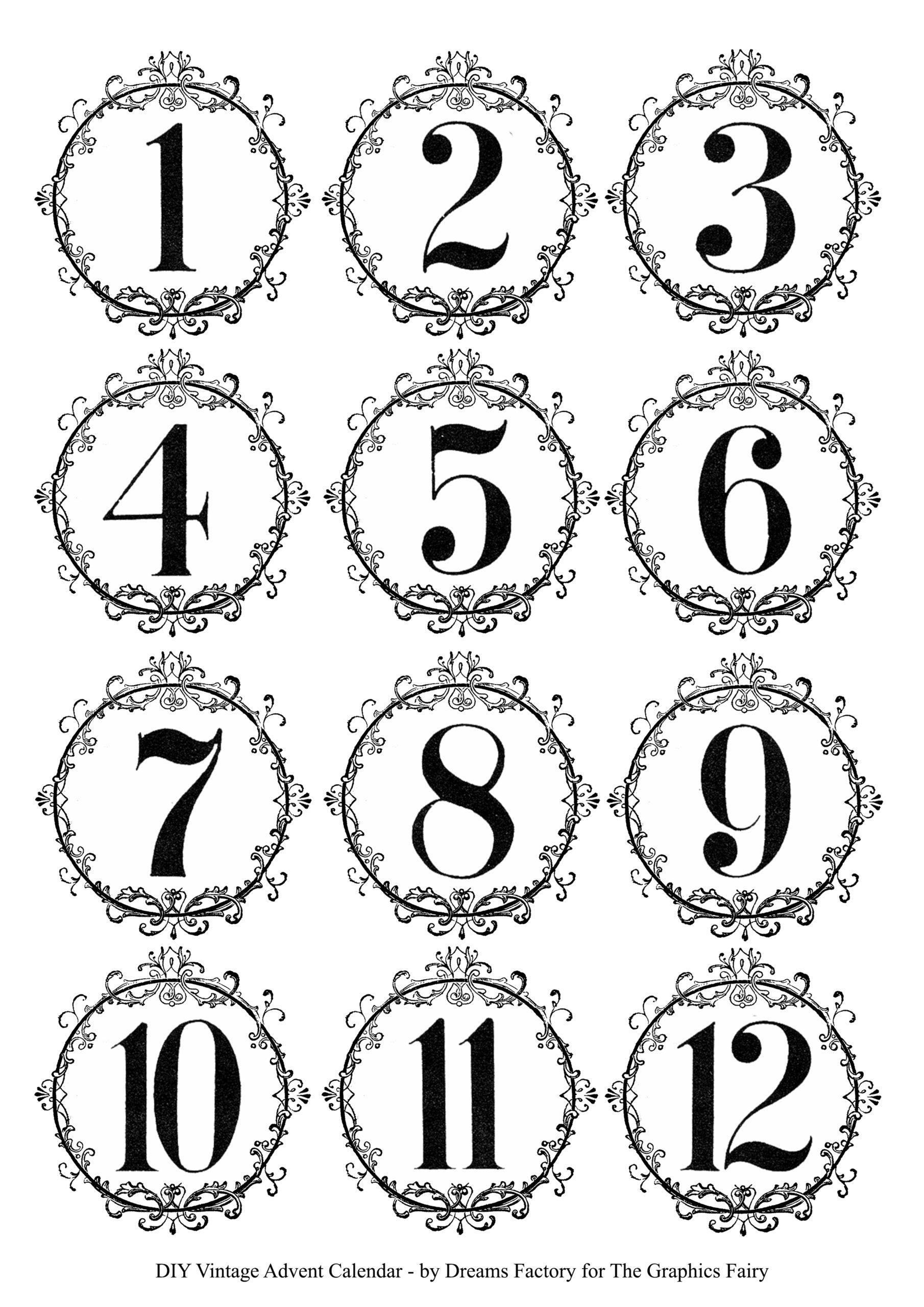 DIY Vintage Advent Calendar The Graphics Fairy