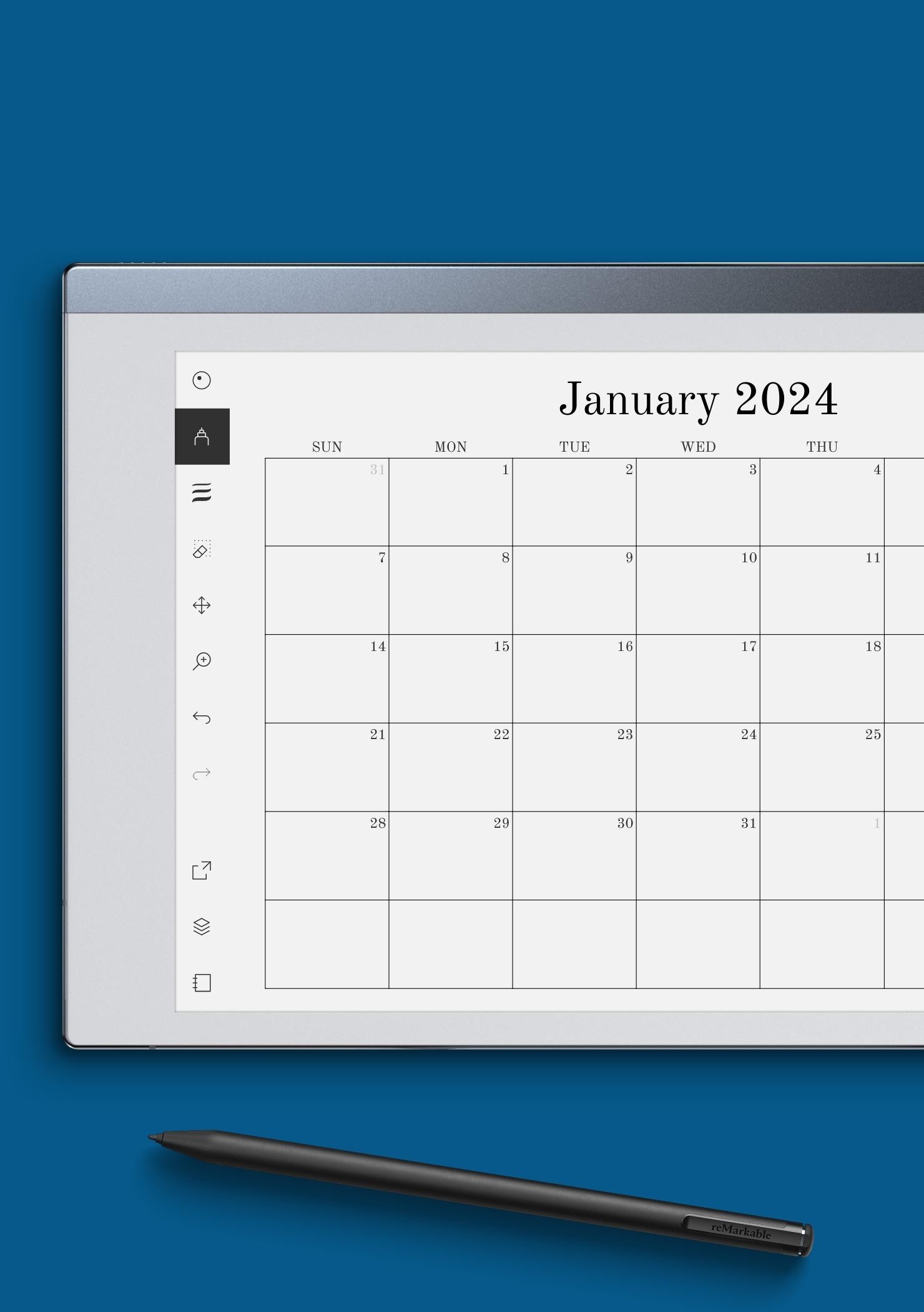 Blank Monthly Calendar Printable Pdf