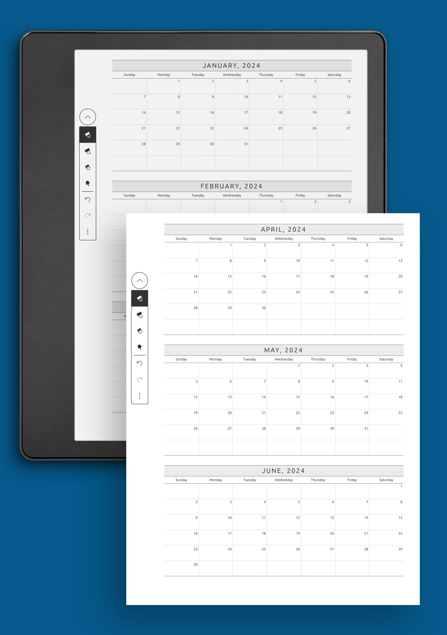 Quarterly Calendar Printable