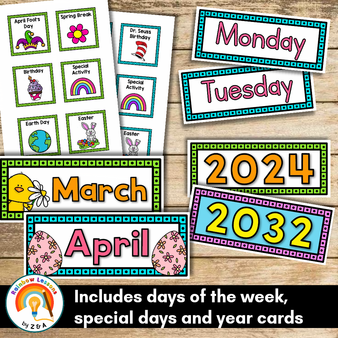 Easter Calendar Numbers Spring Calendar Numbers April Calendar Numbers Made By Teachers