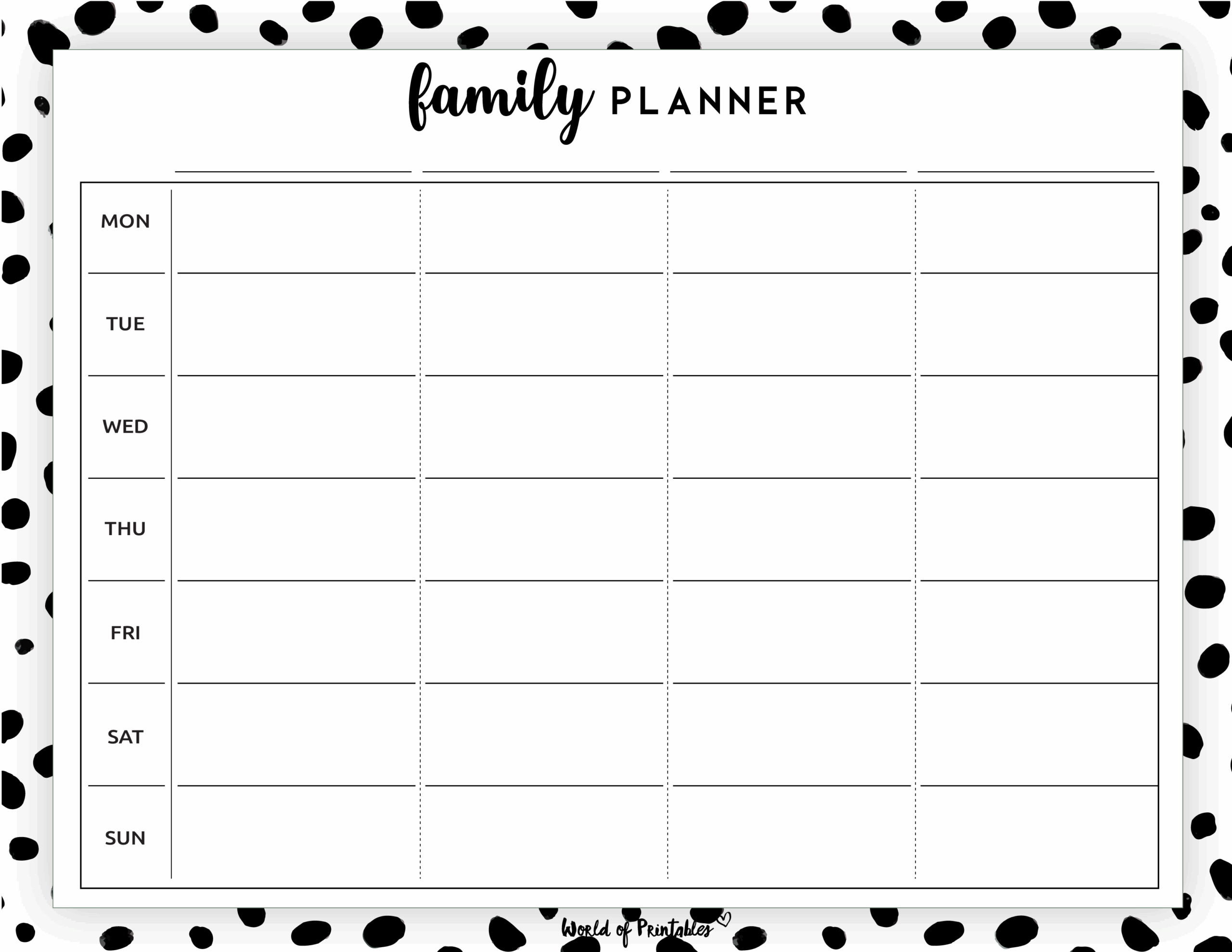 Family Planner World Of Printables Worksheets Library Family Planner World Of Printables Worksheets Library