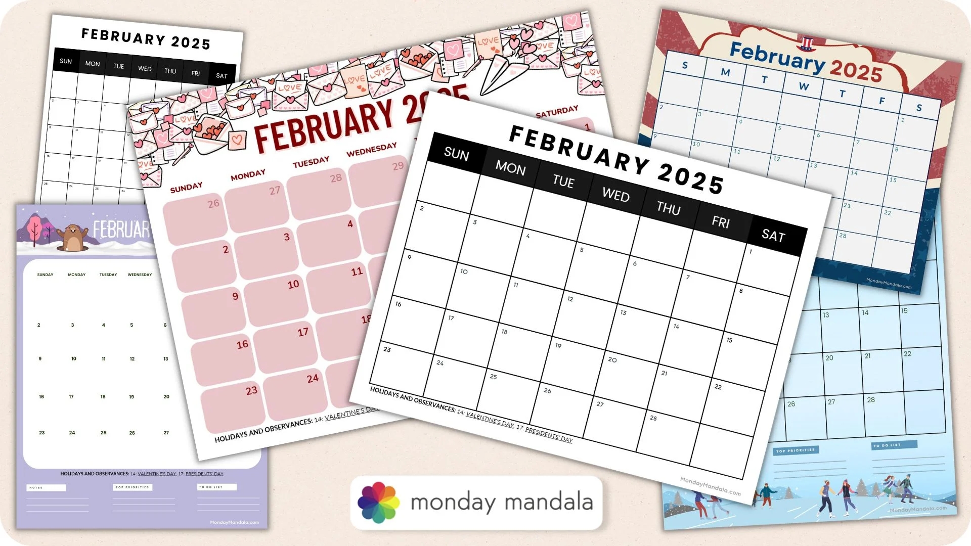 February 2025 Calendar 52 Free PDF Printables February 2025 Calendar 52 Free PDF Printables