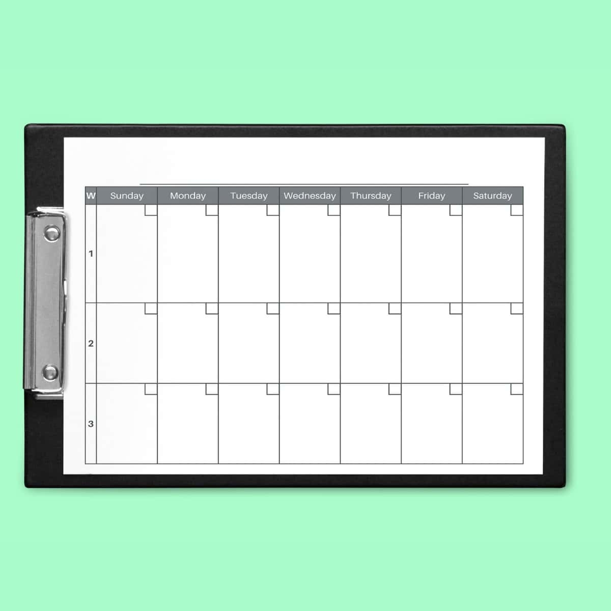 Free Printable Calendar Large Boxes Free Printable Calendar Large Boxes