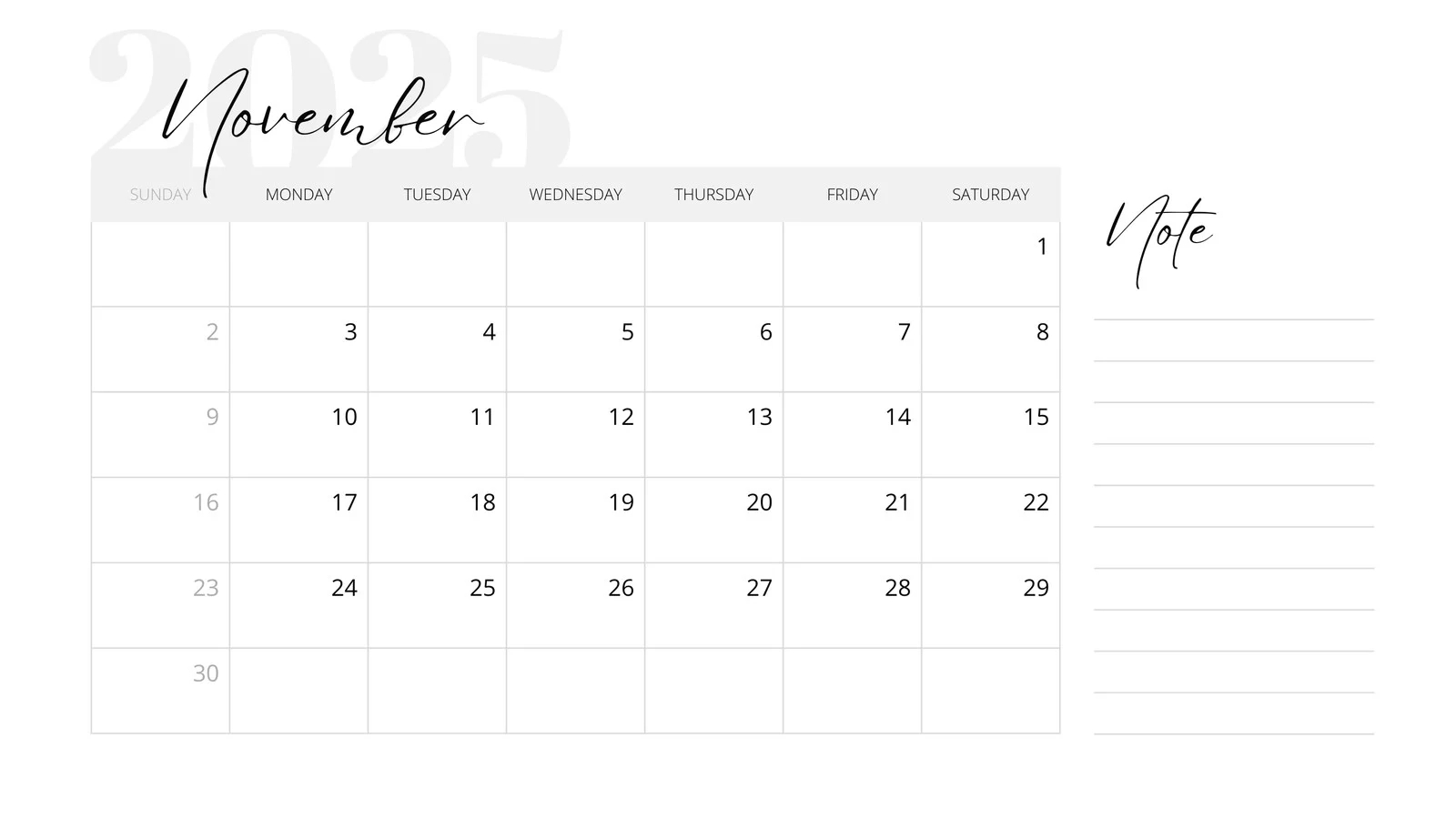 Free And Printable November 2025 Calendar Templates Canva Free And Printable November 2025 Calendar Templates Canva