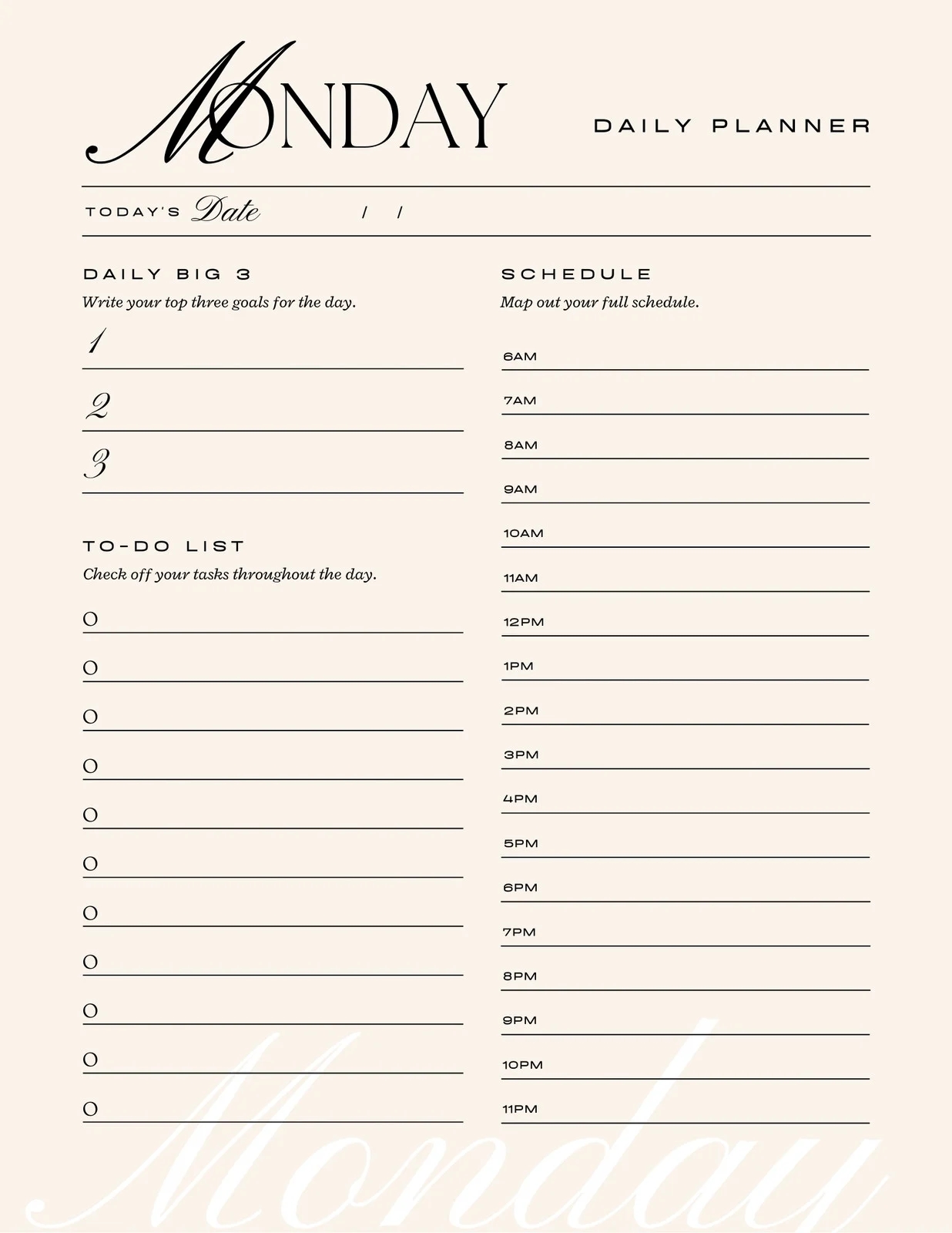 Free Daily Planner Templates To Customize Canva