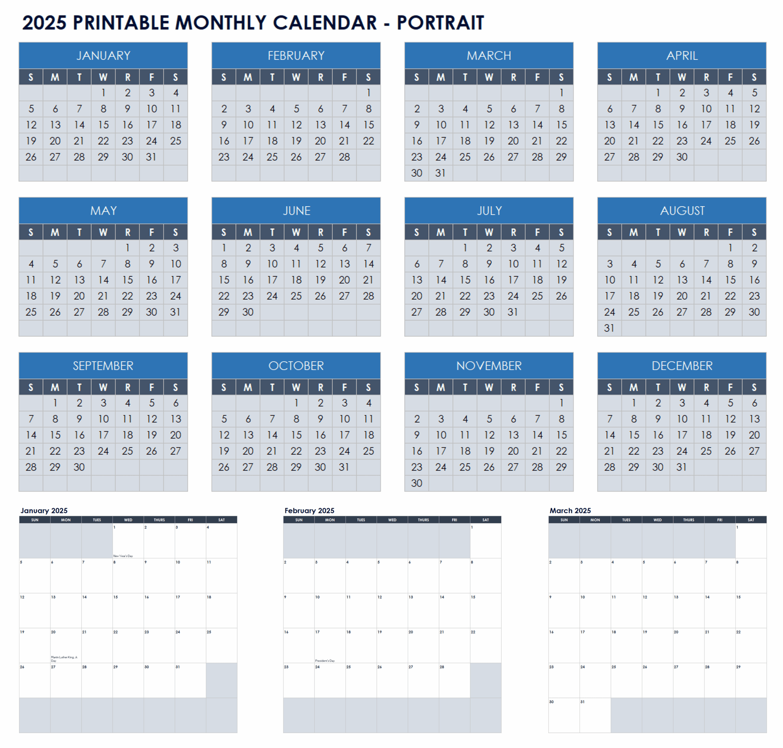 Editable Printable Calendar 2025