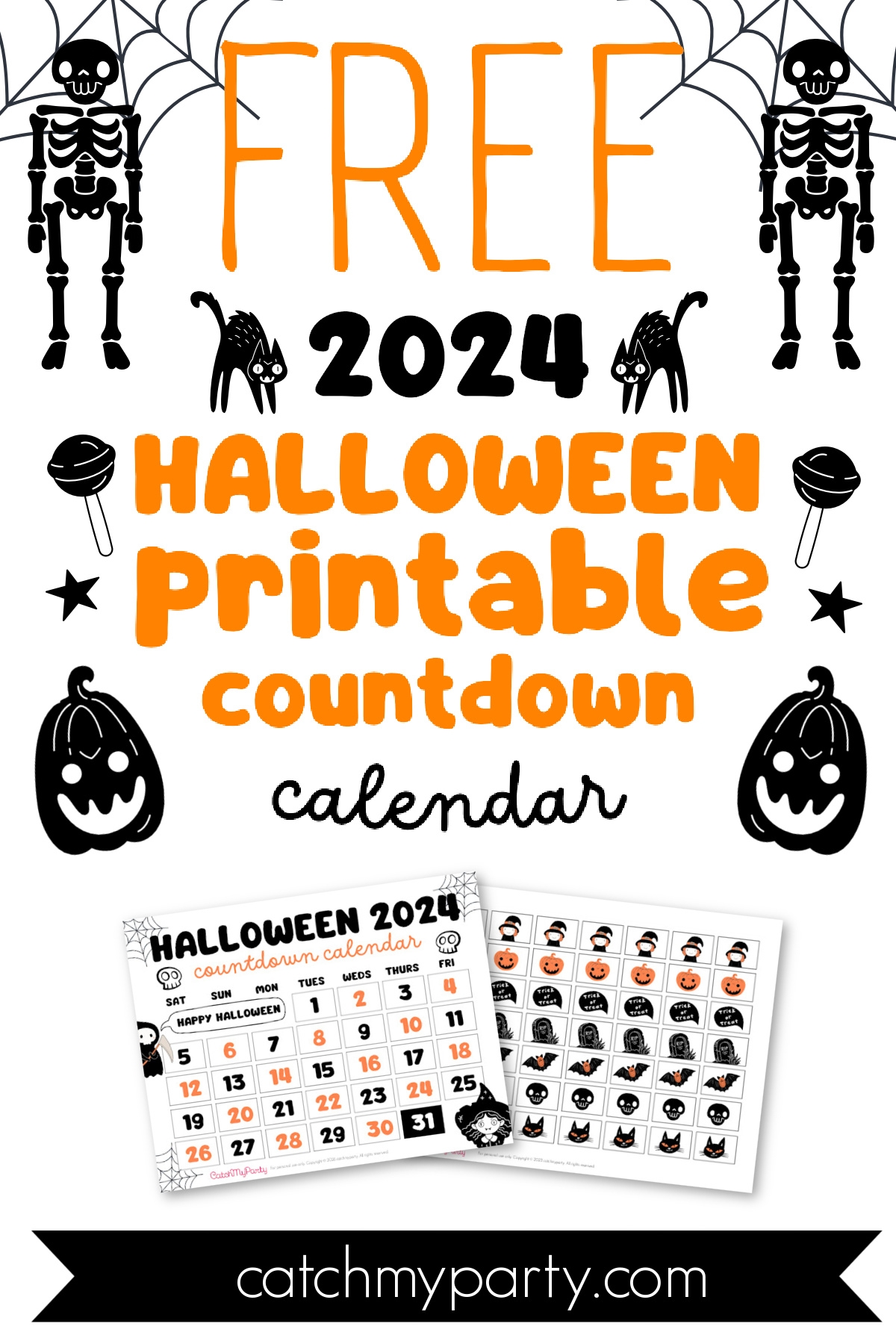 Halloween Printable Calendar