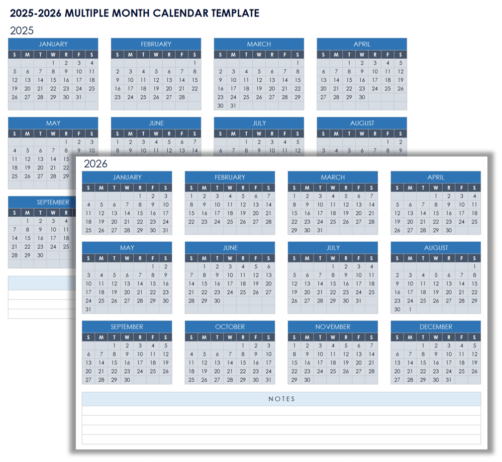 2025 And 2026 Calendar Printable Free 2025 And 2026 Calendar Printable Free