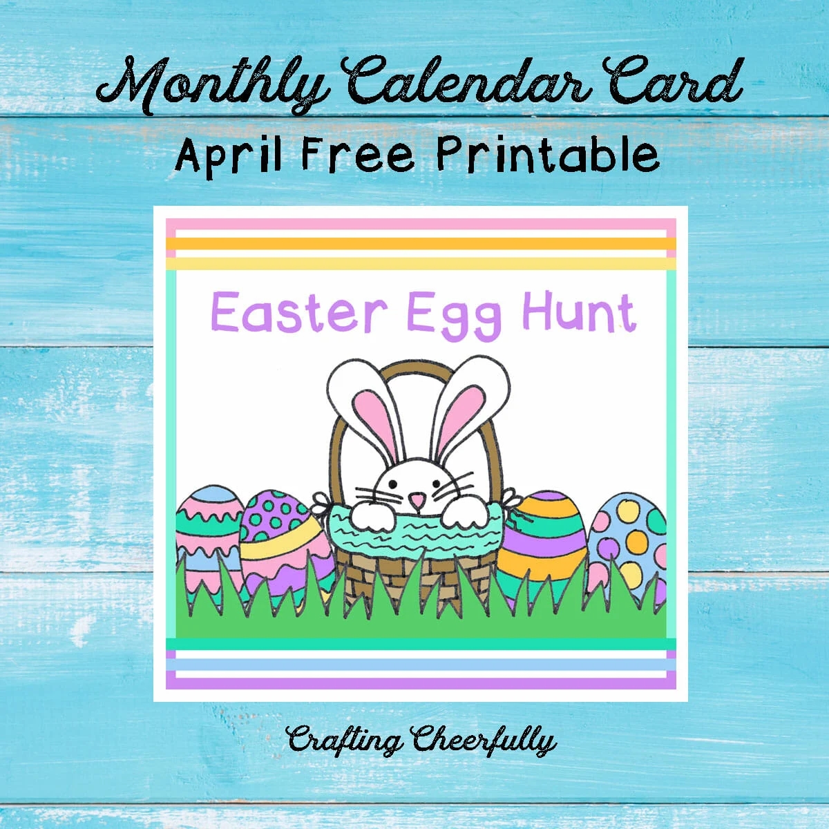 Easter Printable Calendar Cards