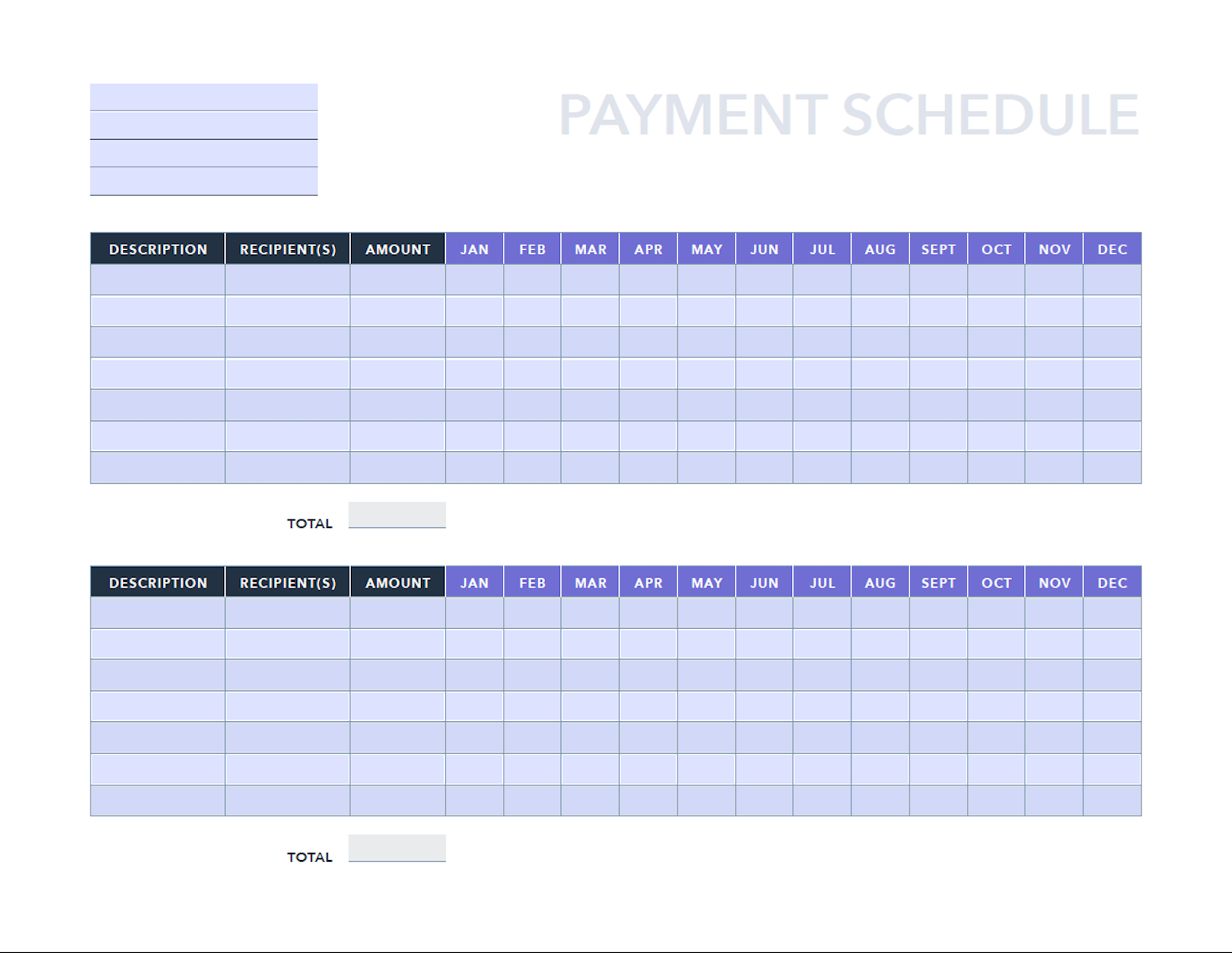 Printable Excel Bill Calendar