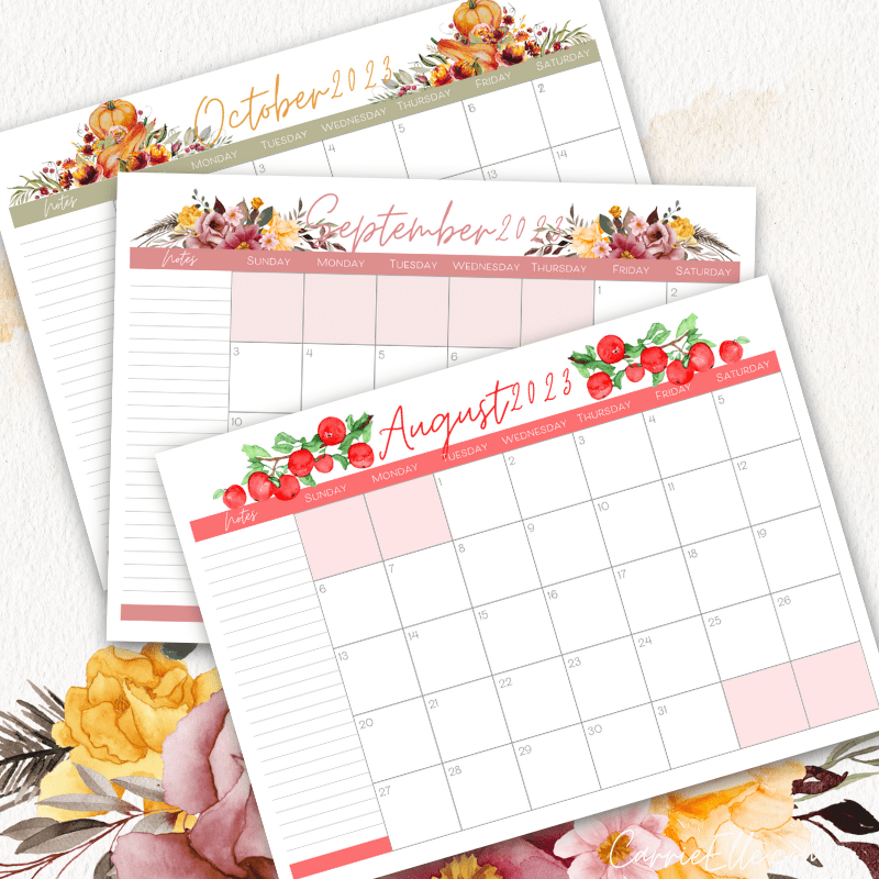 Cute Free Printable Calendar