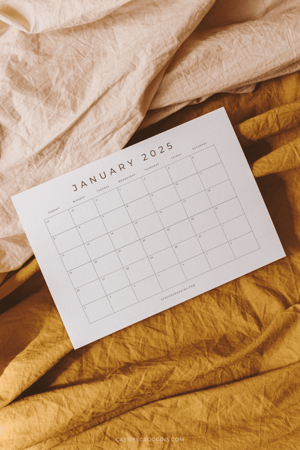 2025 Printable Calendar Pages Template