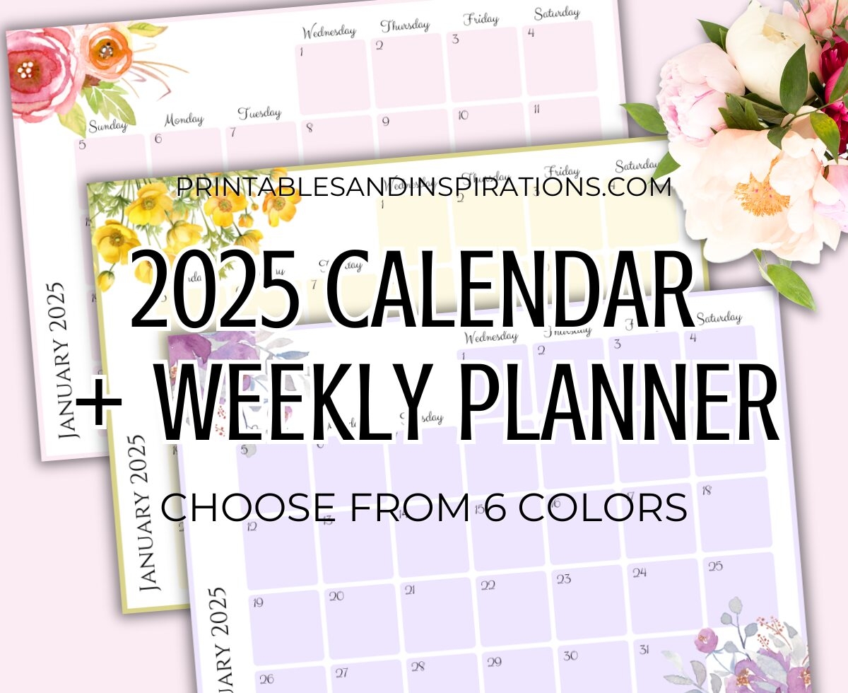 Cute Monthly Printable Calendar